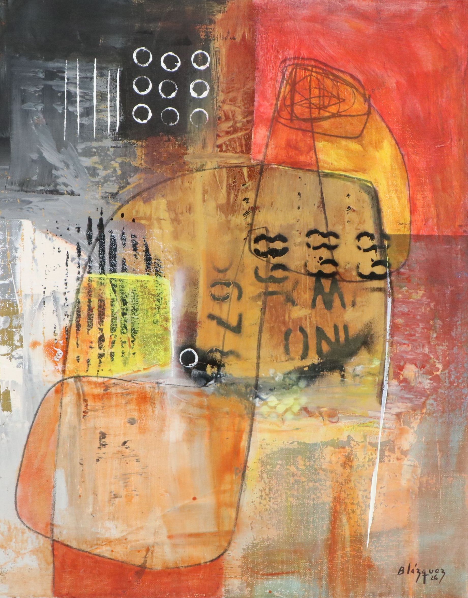 Michel Blázquez Acrylic Painting "Untitled," 2026