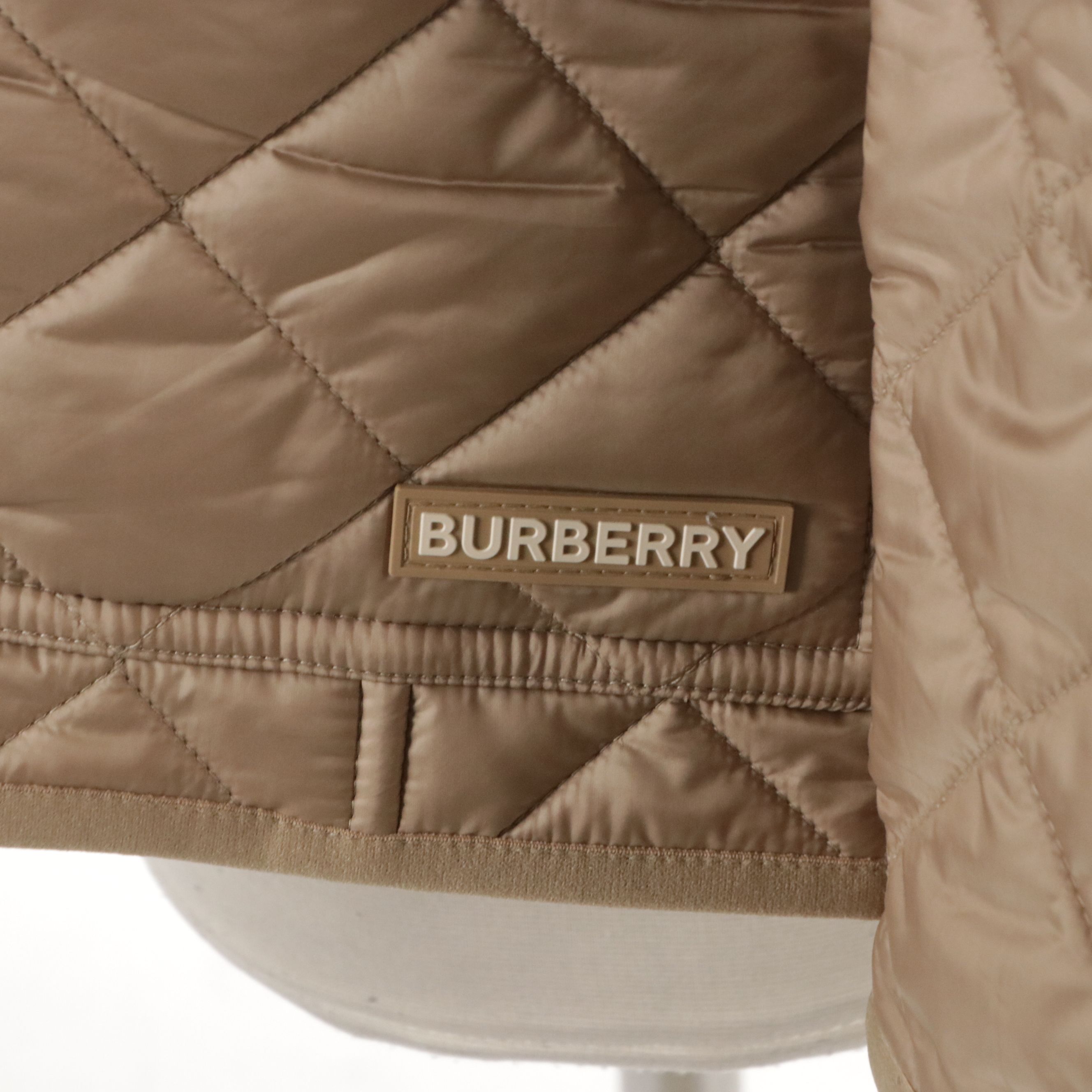 Burberry Quilted Polyester Snap and Zipper-Front Jacket in Camel with Tags
