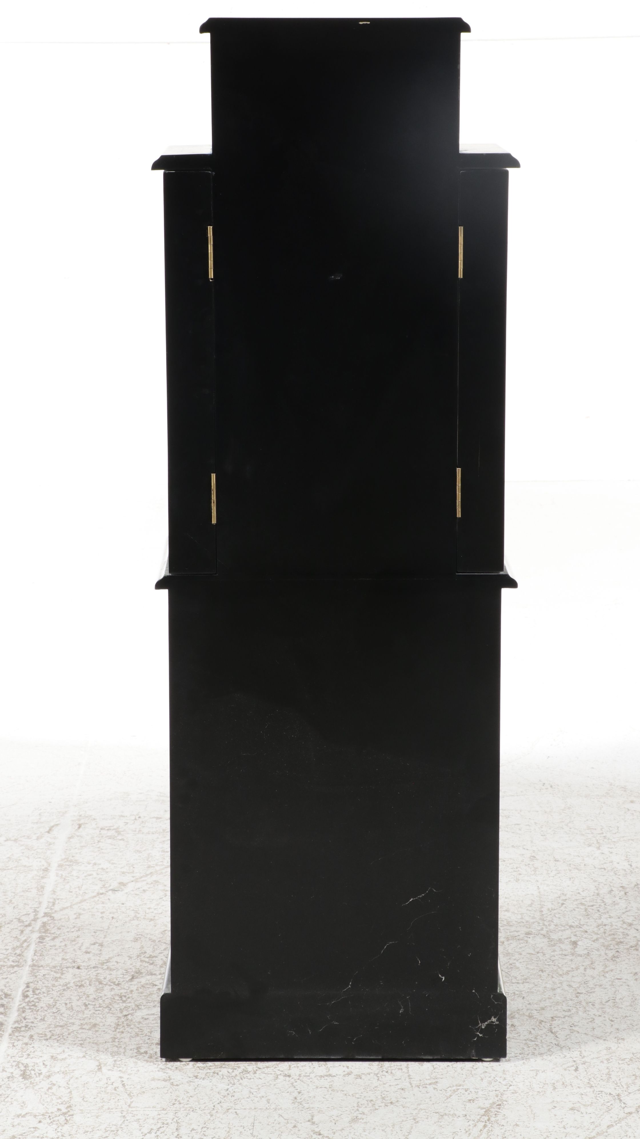 Hand-Painted Folk Art Scene Jewelry Armoire, Late 20th Century