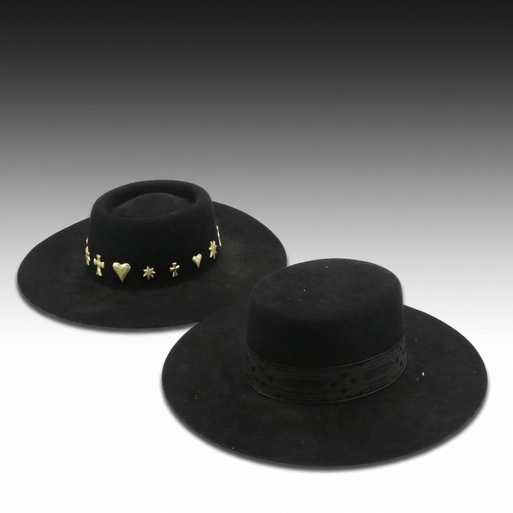 Lack of Color Black Felted Australian Wool Wide Brim Hats