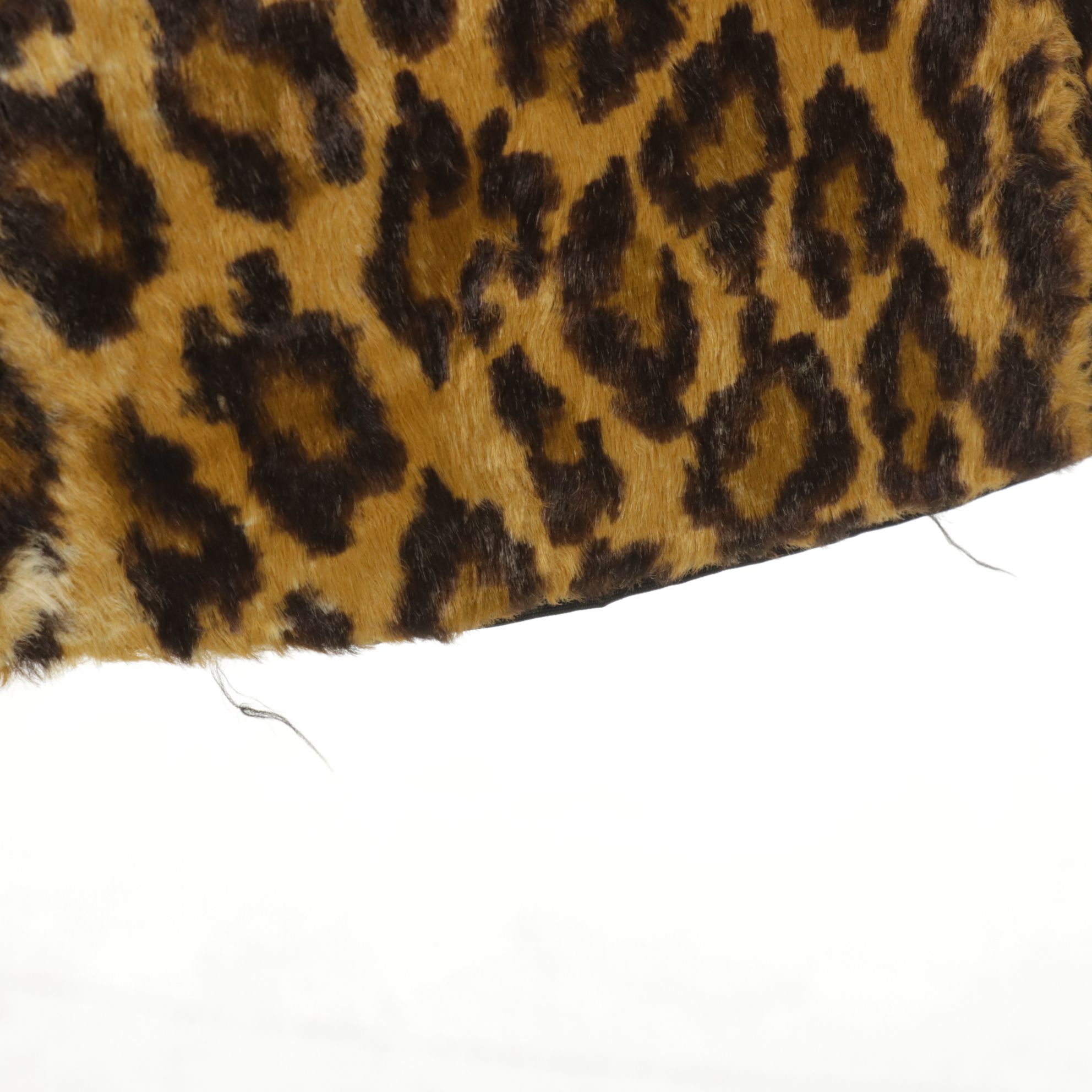 Stephanie Queller Leopard Print Faux Fur Pencil Skirt