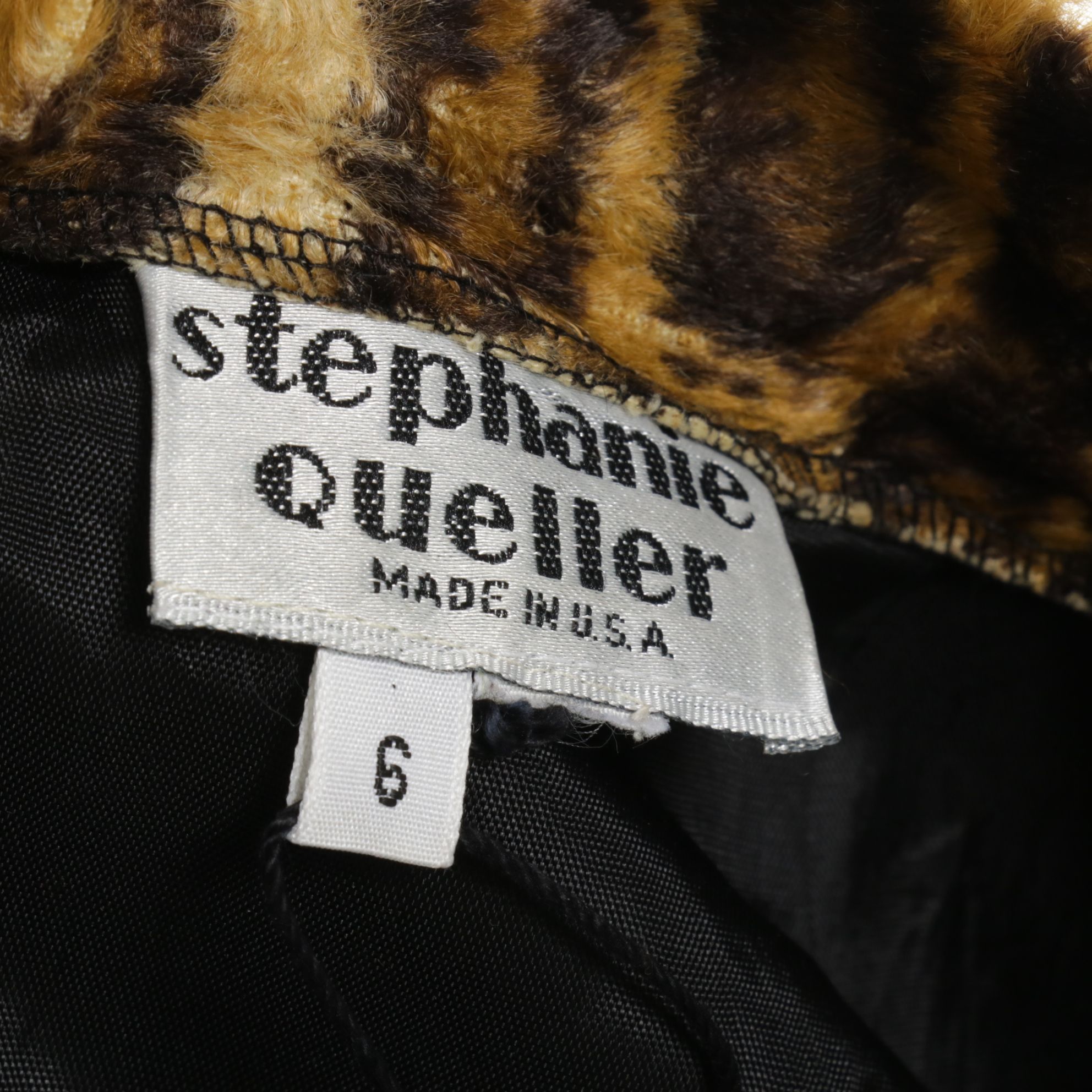 Stephanie Queller Leopard Print Faux Fur Pencil Skirt