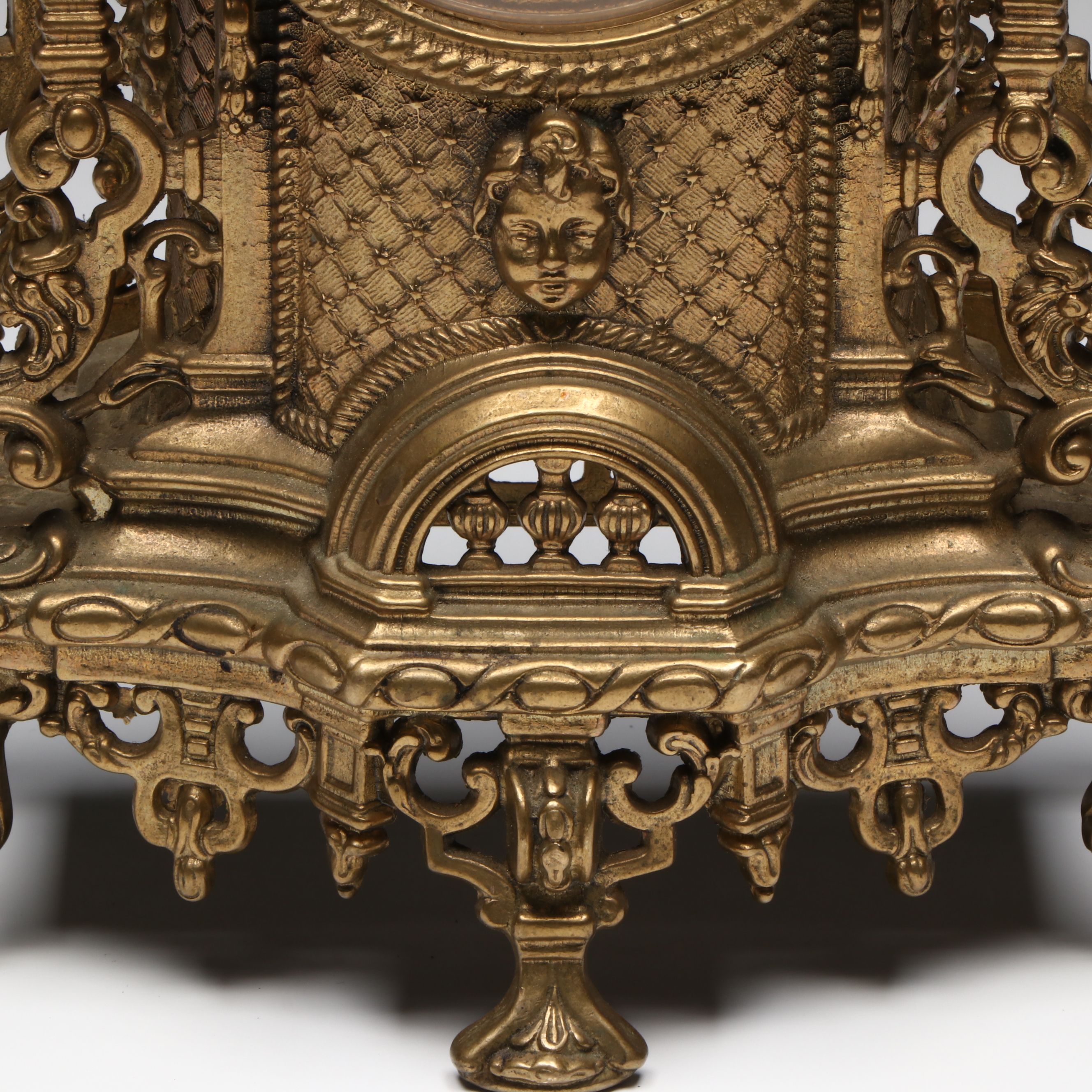 Rococo Style Gilt Finish Mantel Clock