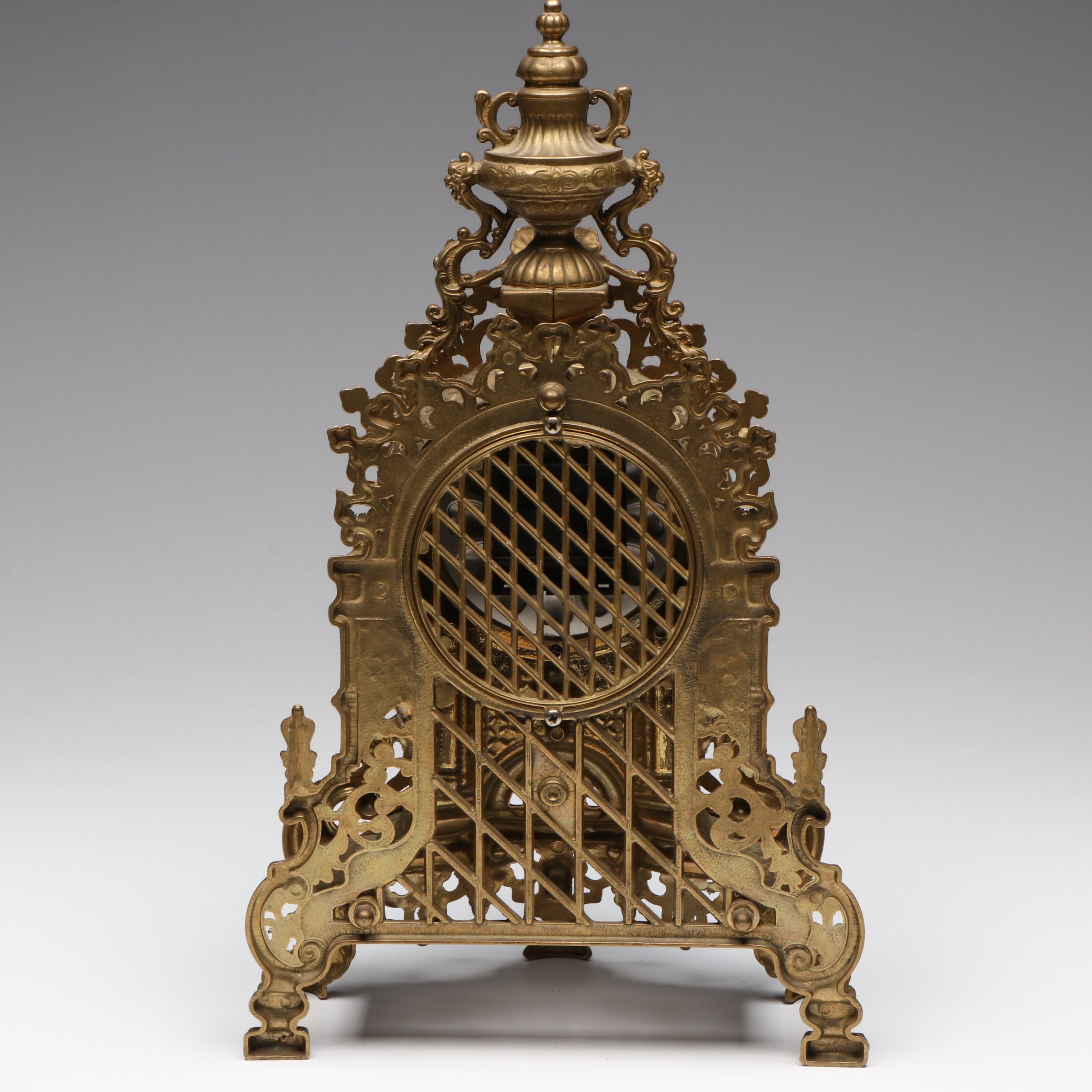 Rococo Style Gilt Finish Mantel Clock