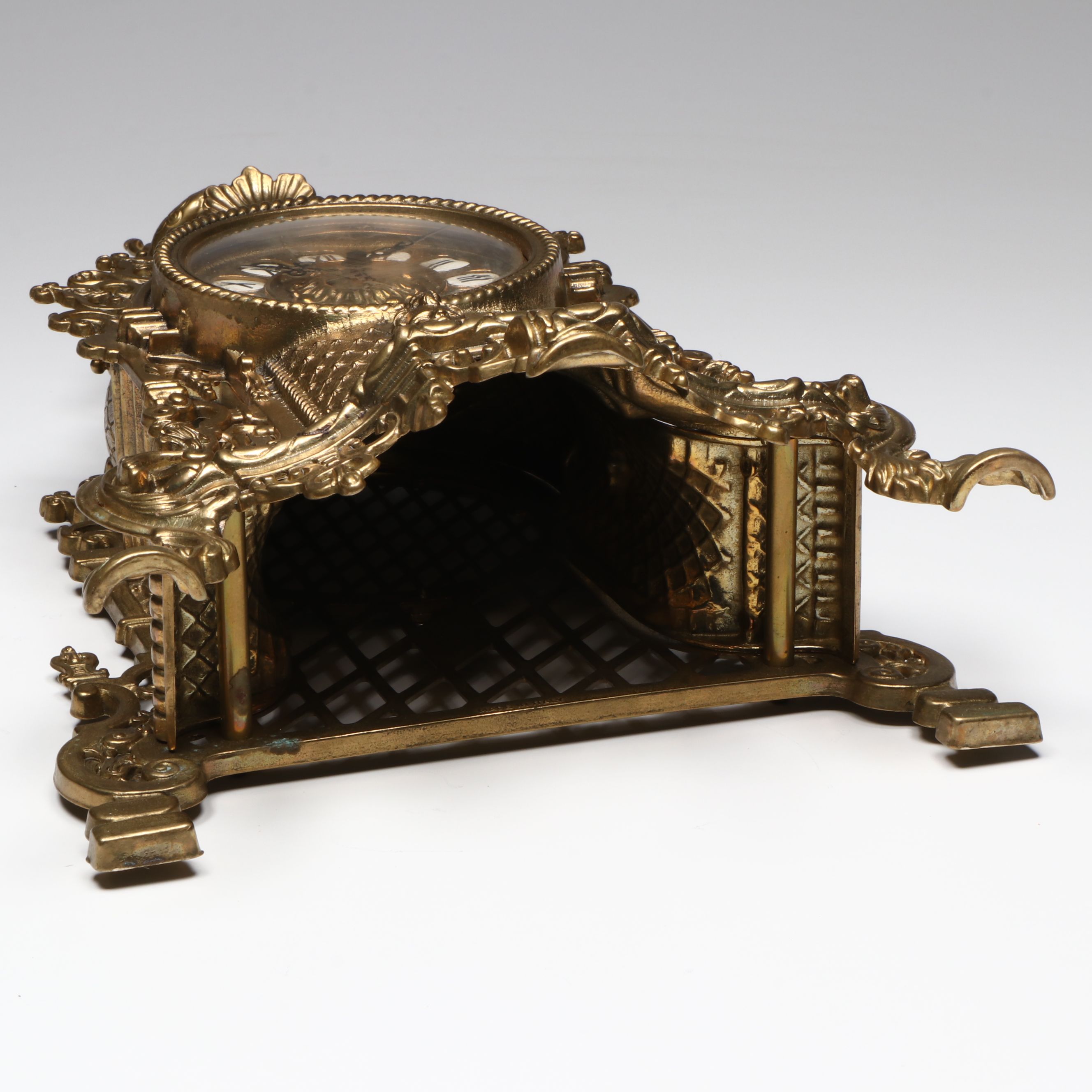 Rococo Style Gilt Finish Mantel Clock