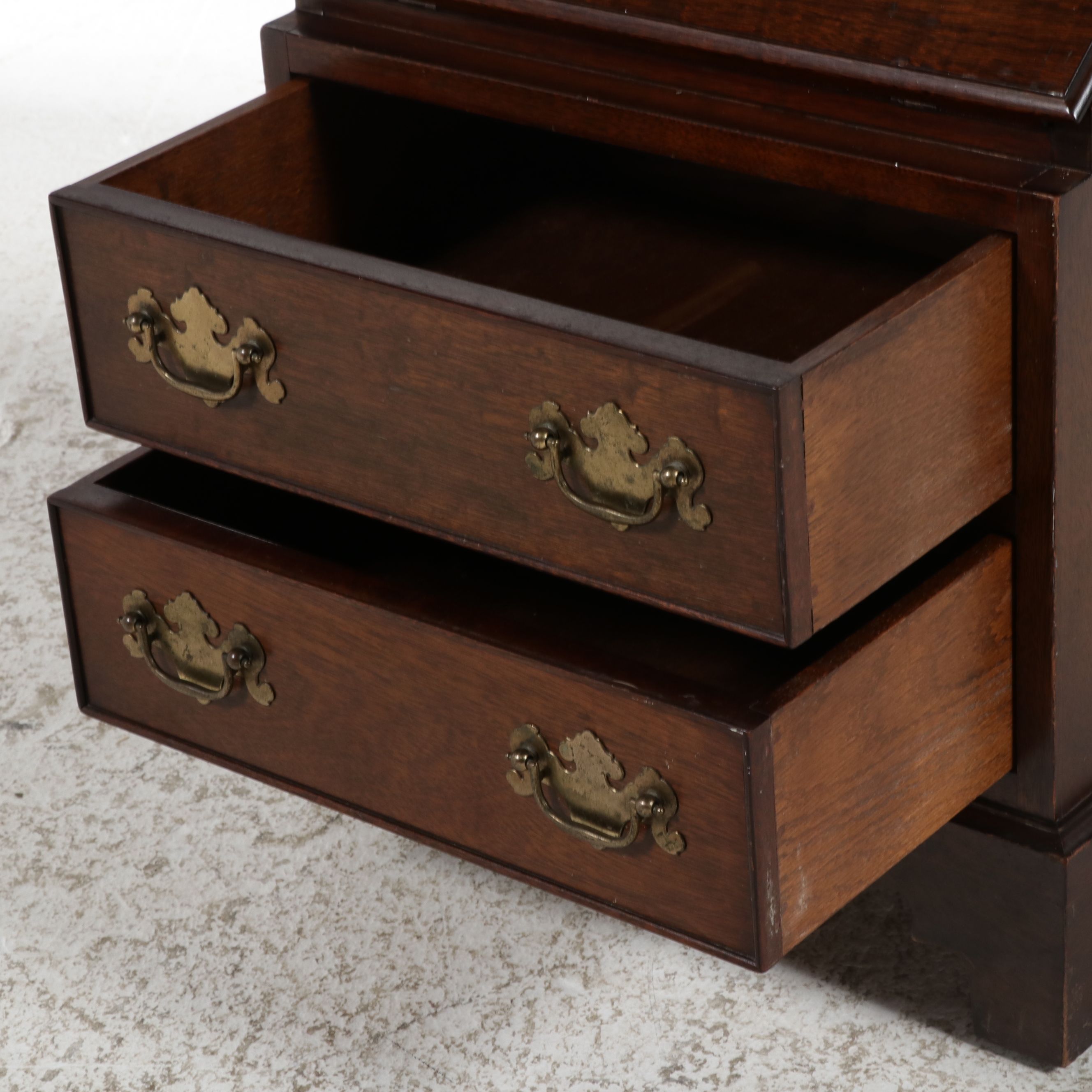 George III Style Mahogany Miniature Slant-Front Desk, Early to Mid-20th Century