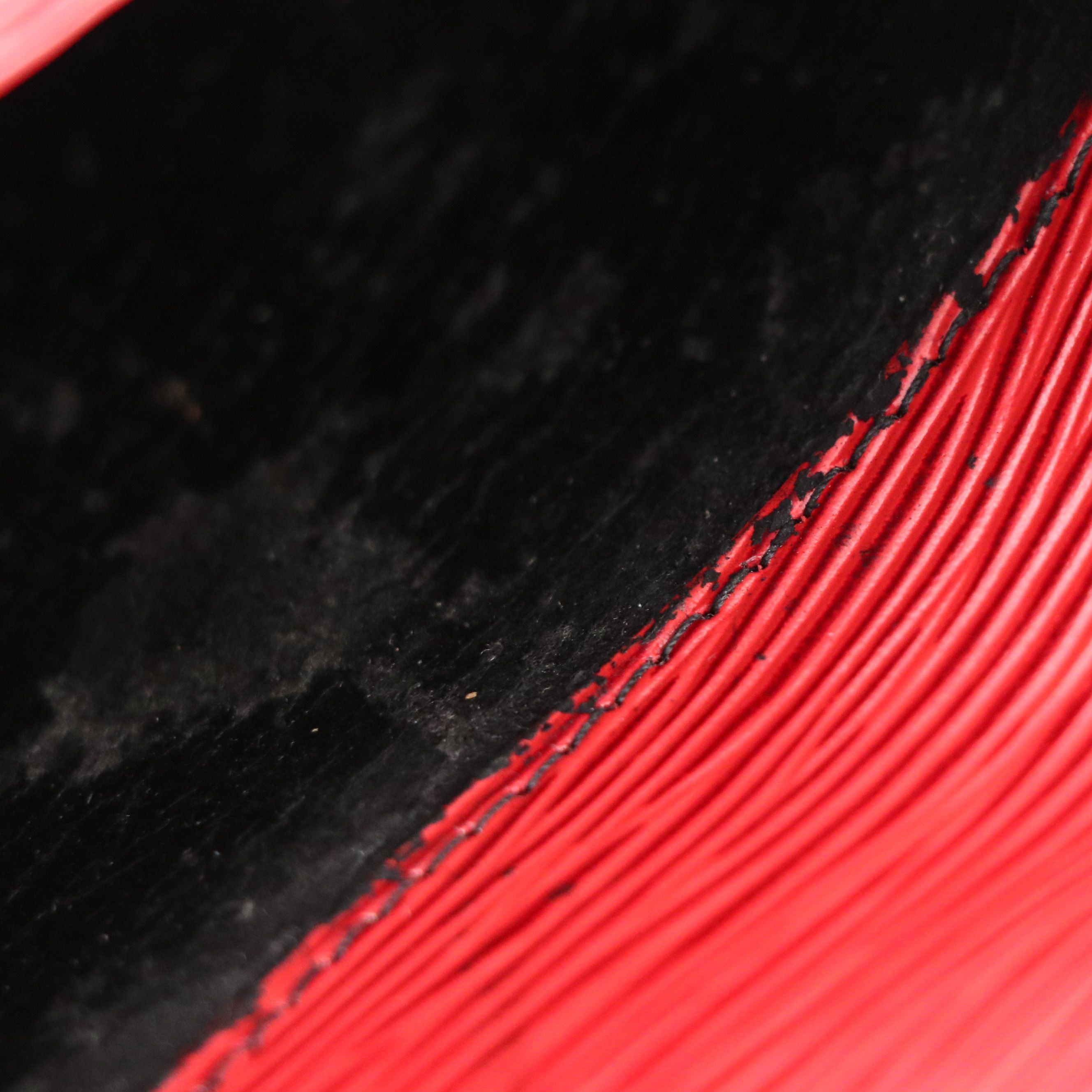 Louis Vuitton Montaigne 27 Clutch Purse in Castilian Red Epi Leather