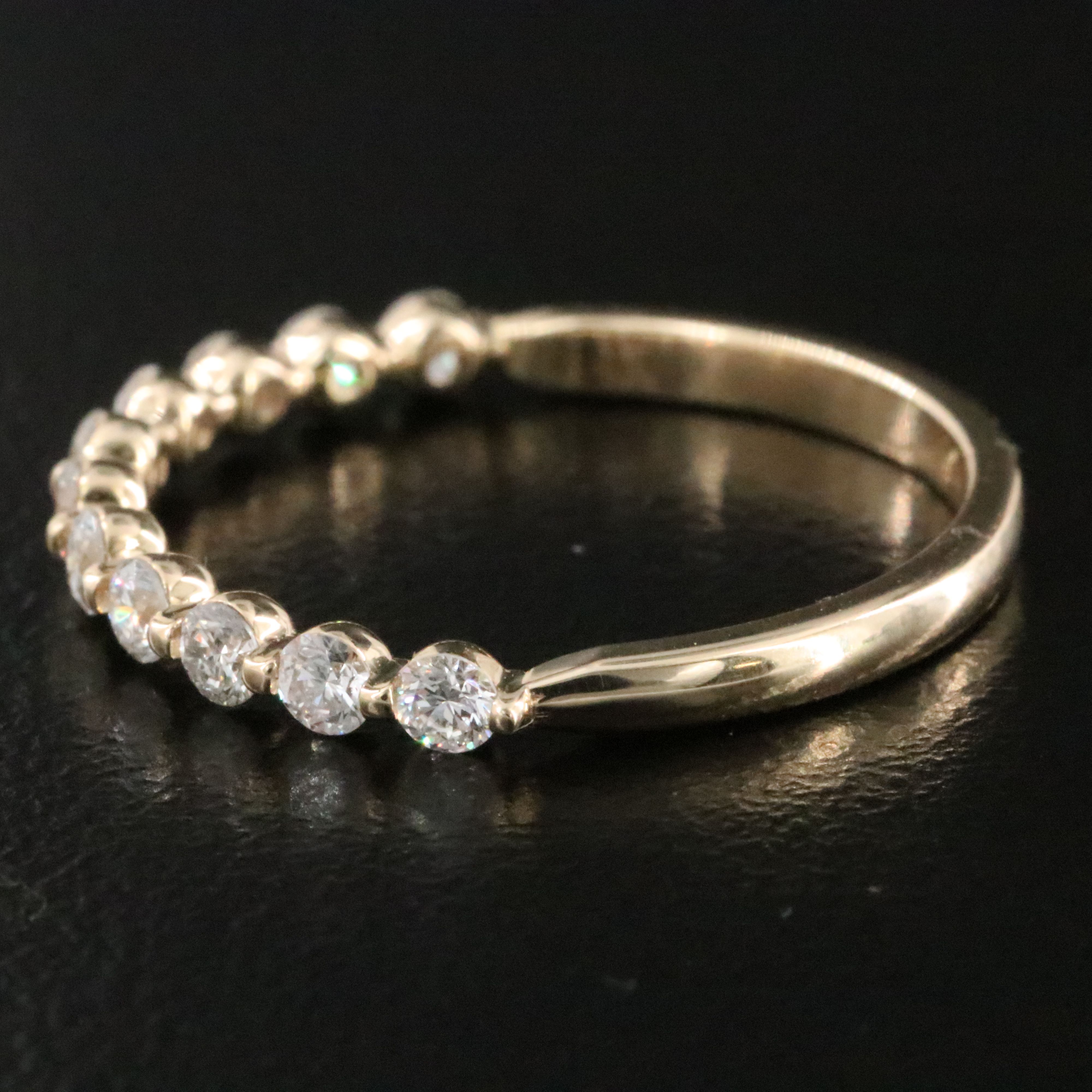 14K 0.50 CTW Diamond Stacking Band
