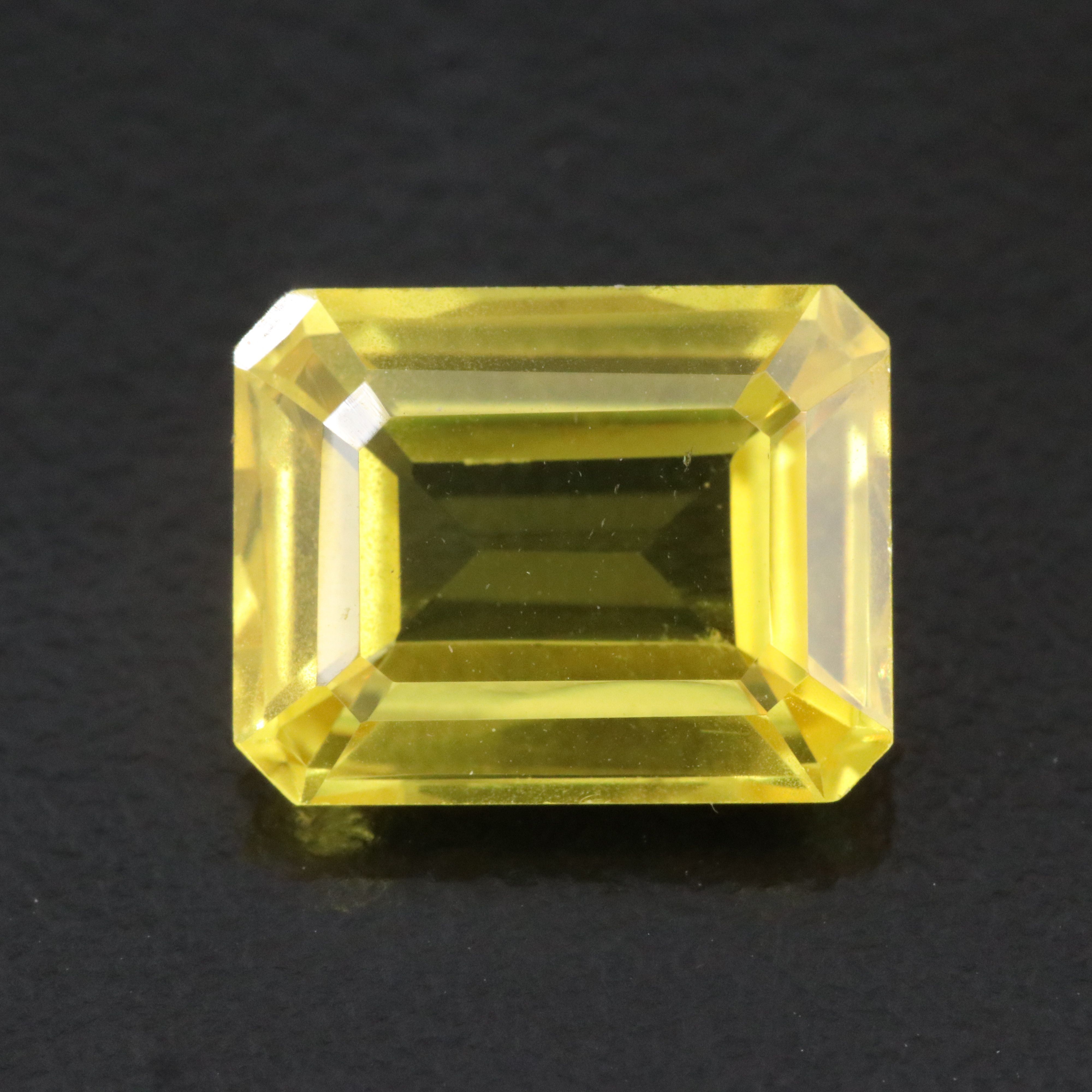 Loose 5.50 CT Lab Grown Yellow Sapphire