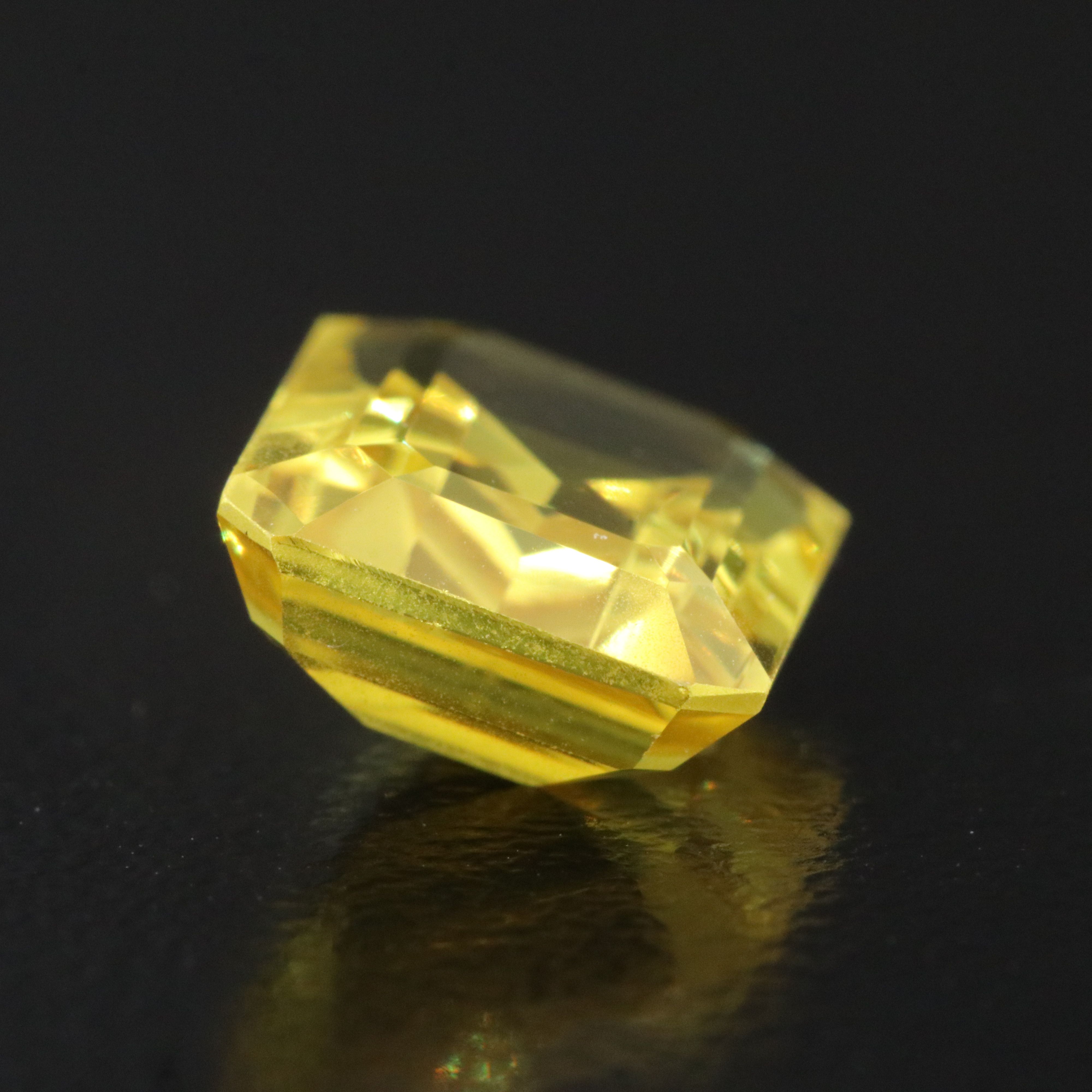 Loose 5.50 CT Lab Grown Yellow Sapphire