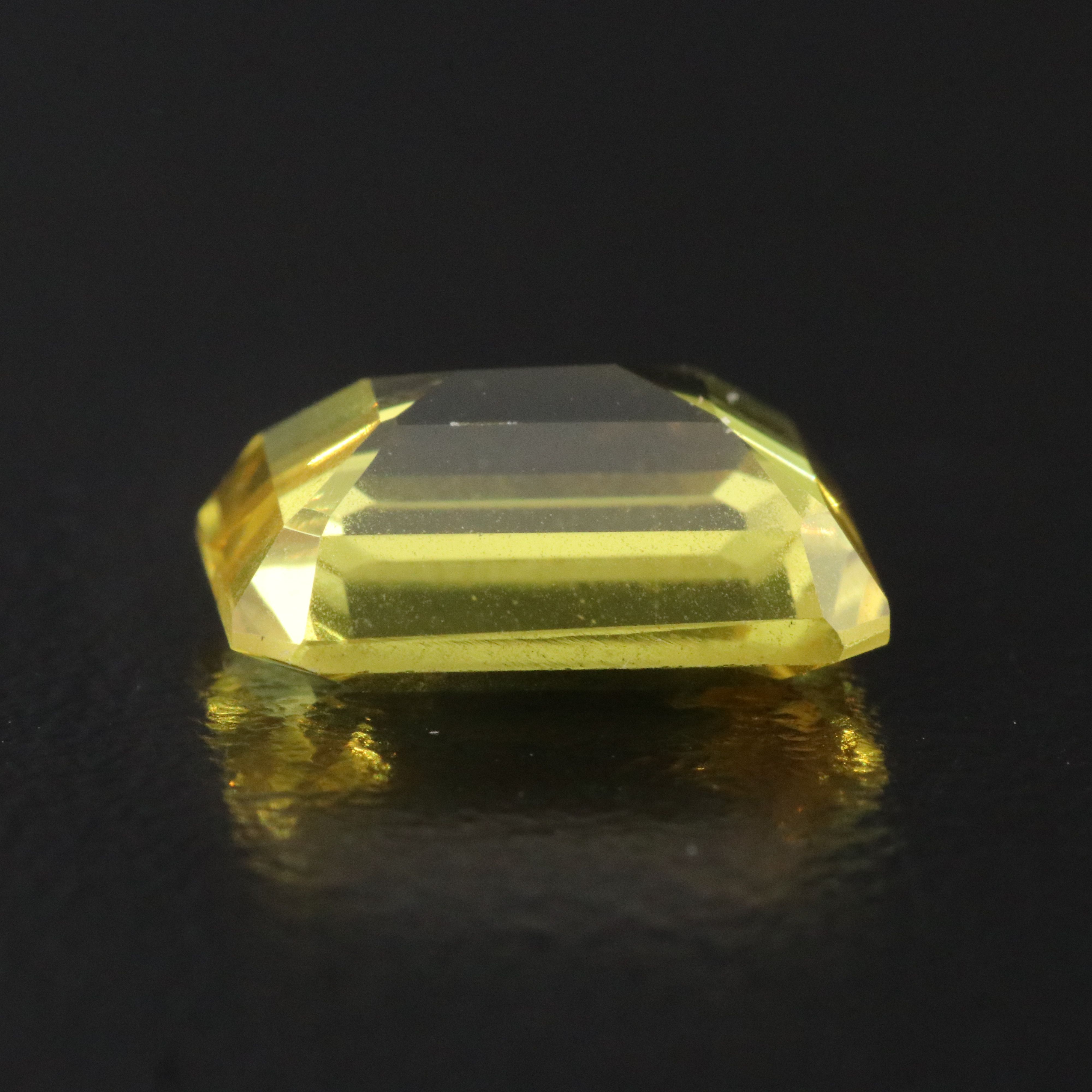 Loose 5.50 CT Lab Grown Yellow Sapphire