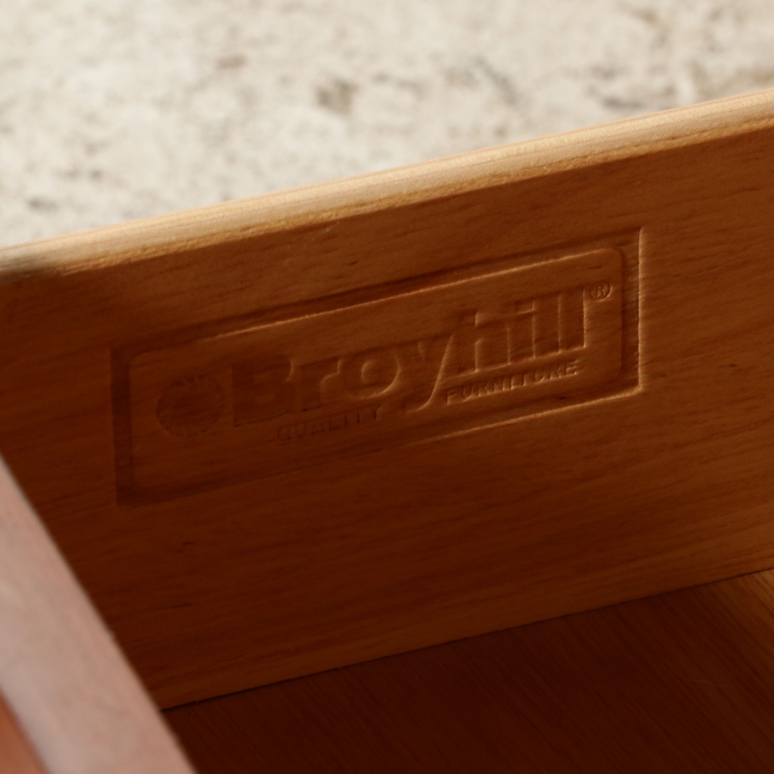 Broyhill Early American Style Pine Four-Poster Bed Frame and Nightstand