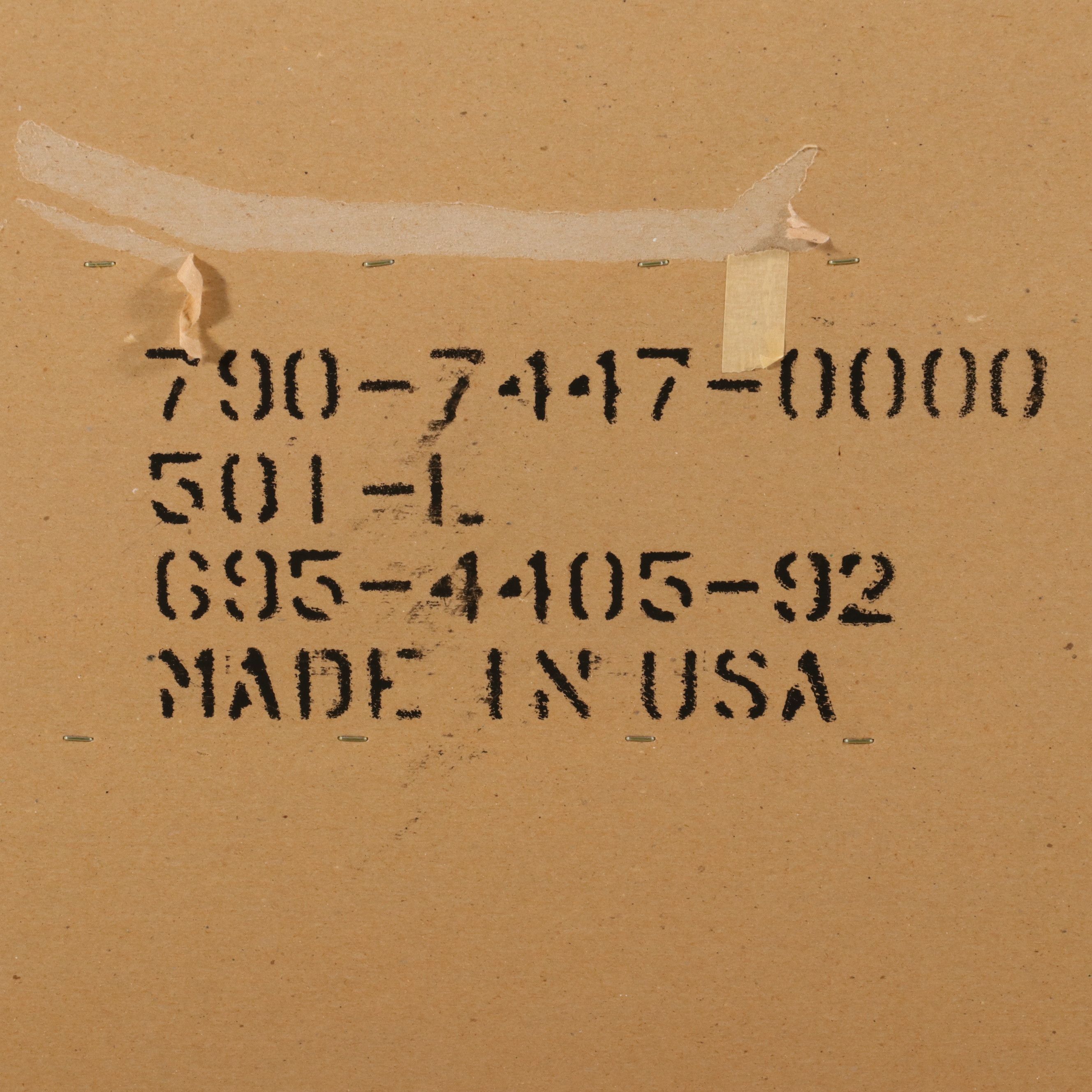 Broyhill Early American Style Pine Four-Poster Bed Frame and Nightstand