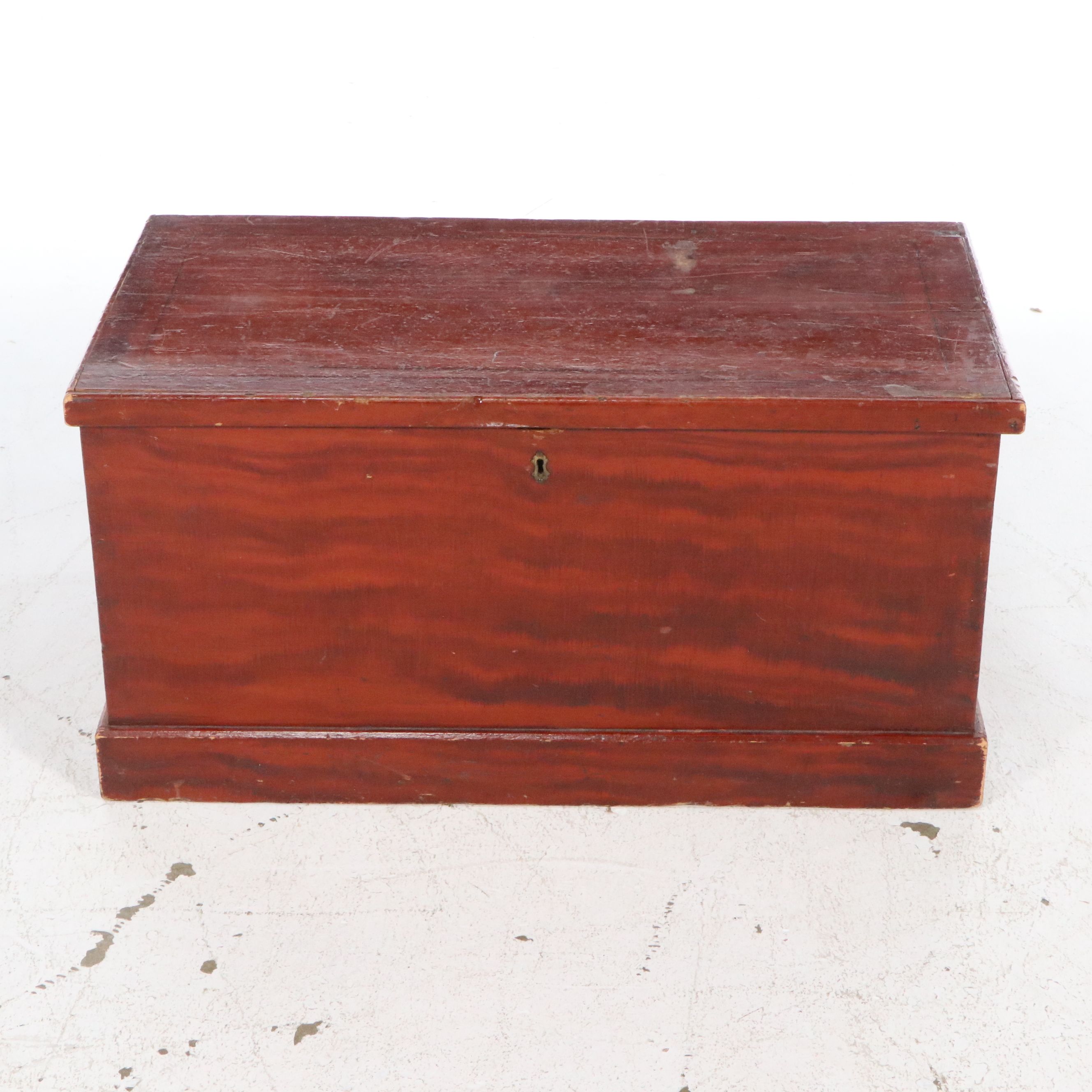 American Provincial Grained Pine Blanket Chest, 19th Century