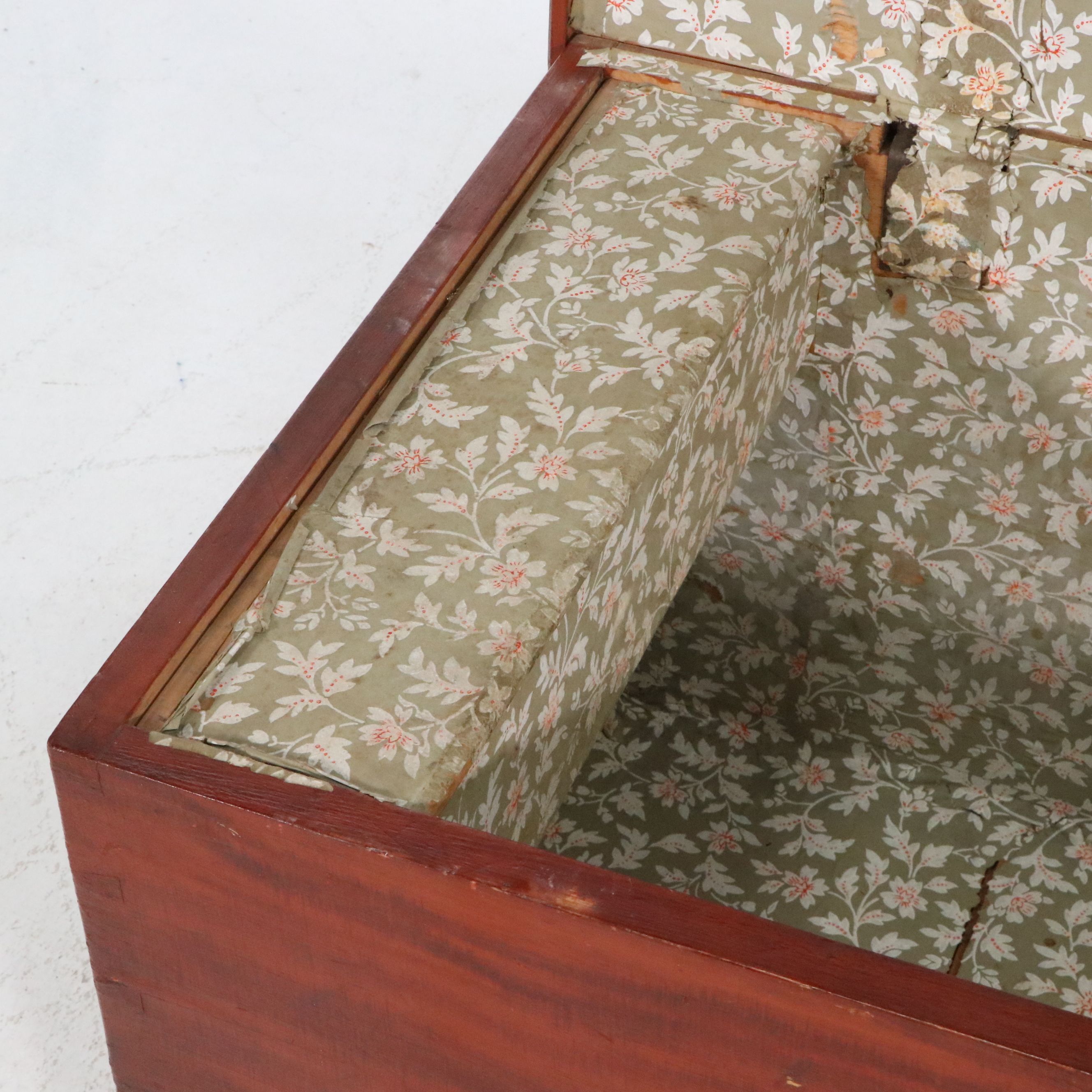 American Provincial Grained Pine Blanket Chest, 19th Century
