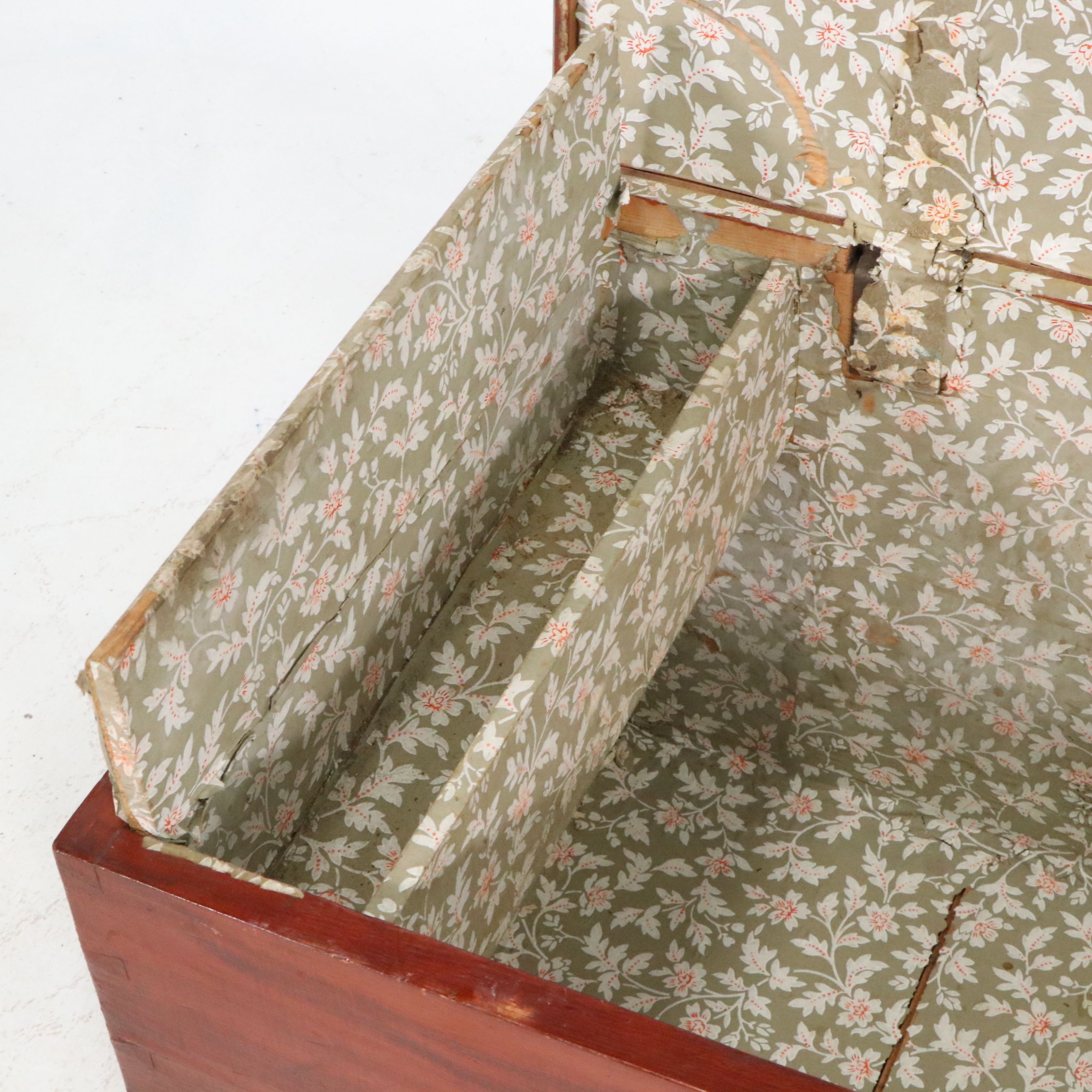 American Provincial Grained Pine Blanket Chest, 19th Century