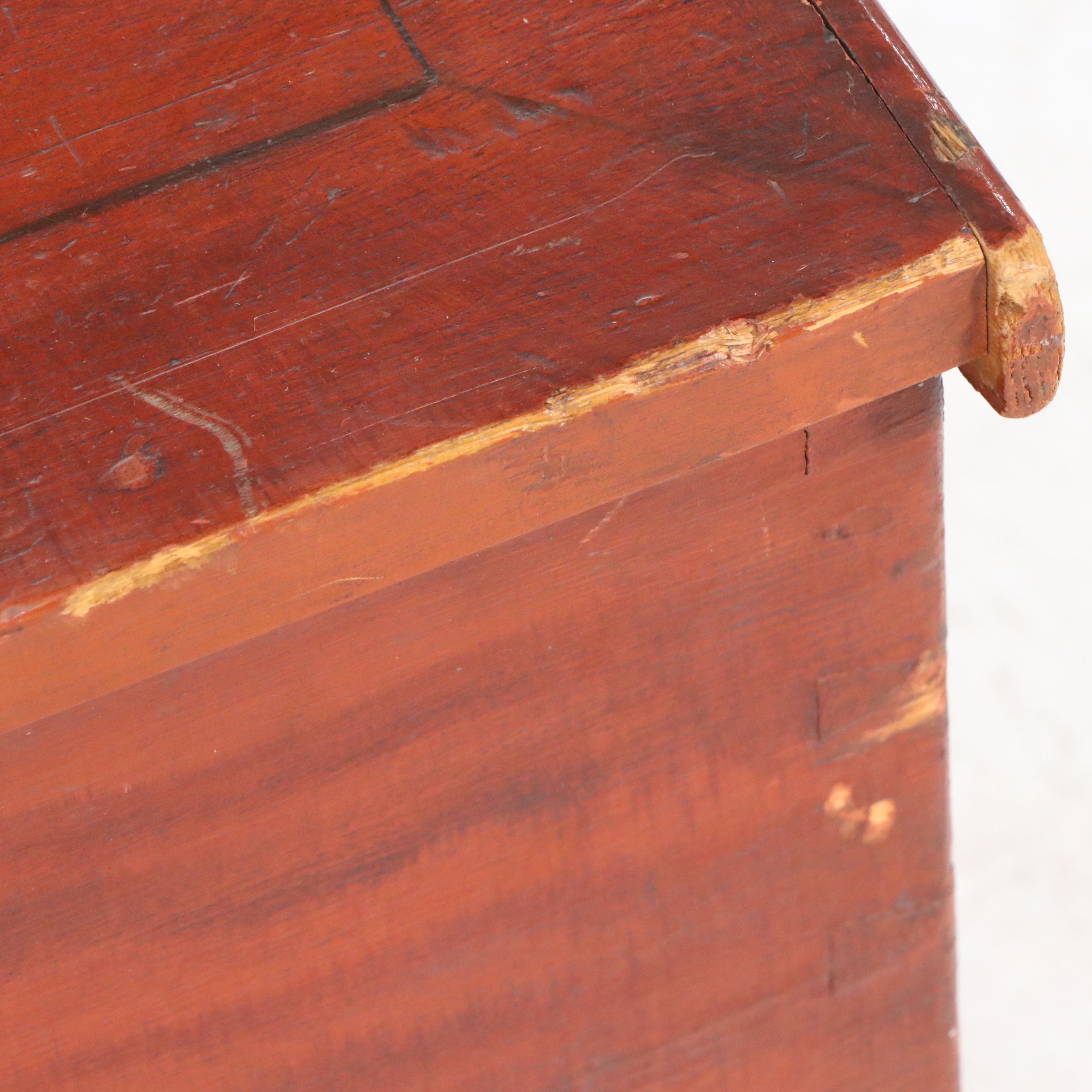 American Provincial Grained Pine Blanket Chest, 19th Century