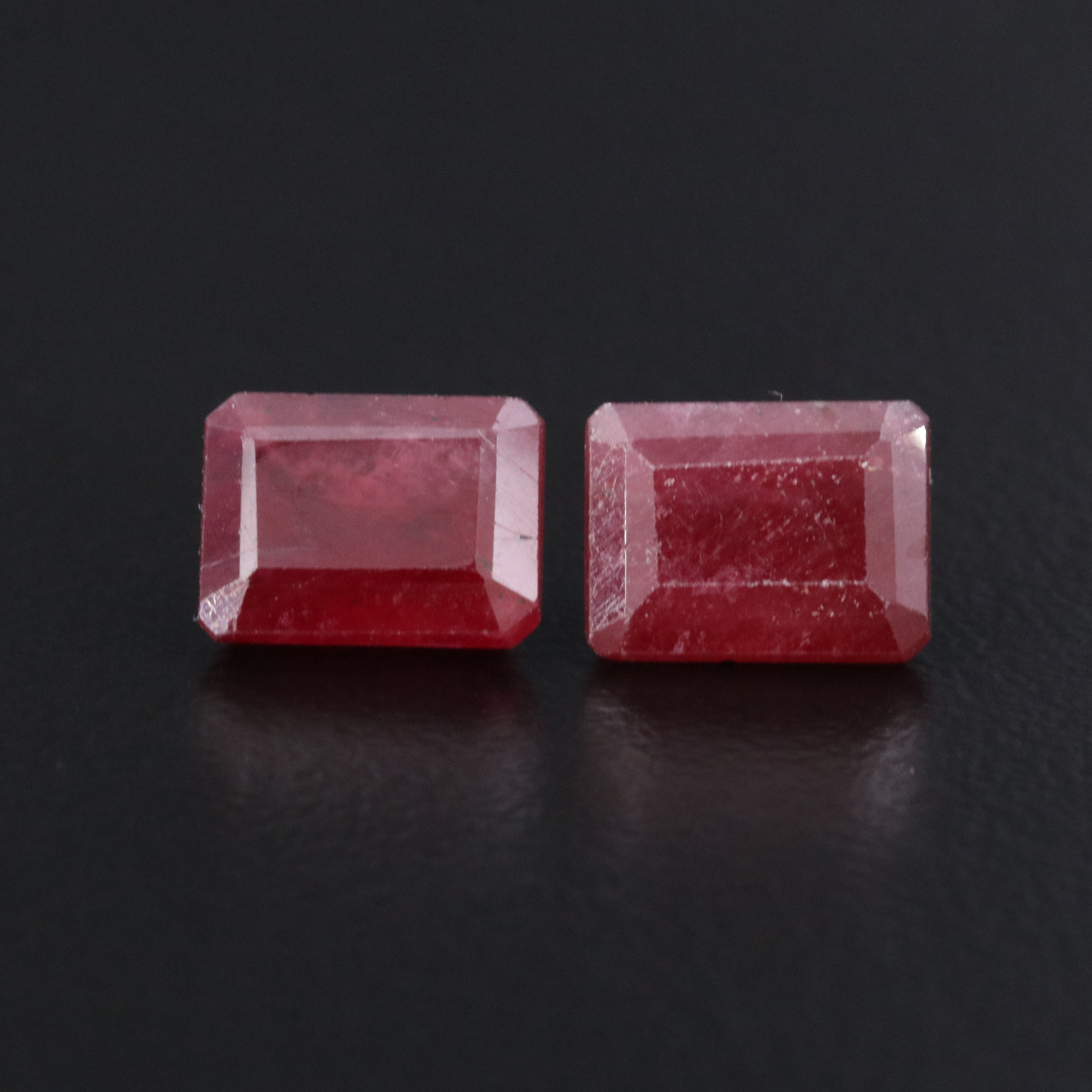 Loose 5.21 CT Matched Ruby Pair