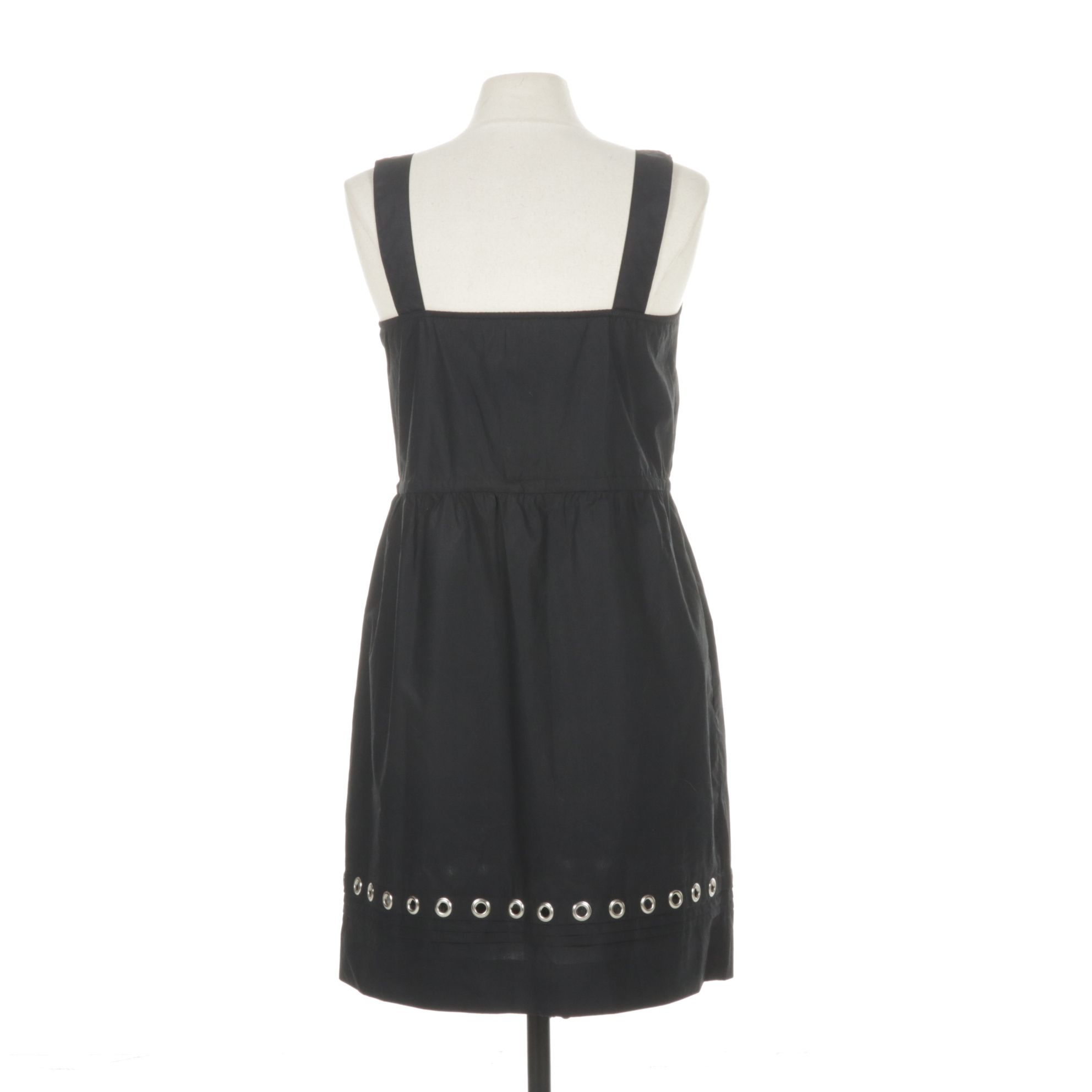 MICHAEL Michael Kors Black Sundress with Eyelet Trim and Drawstring Waist