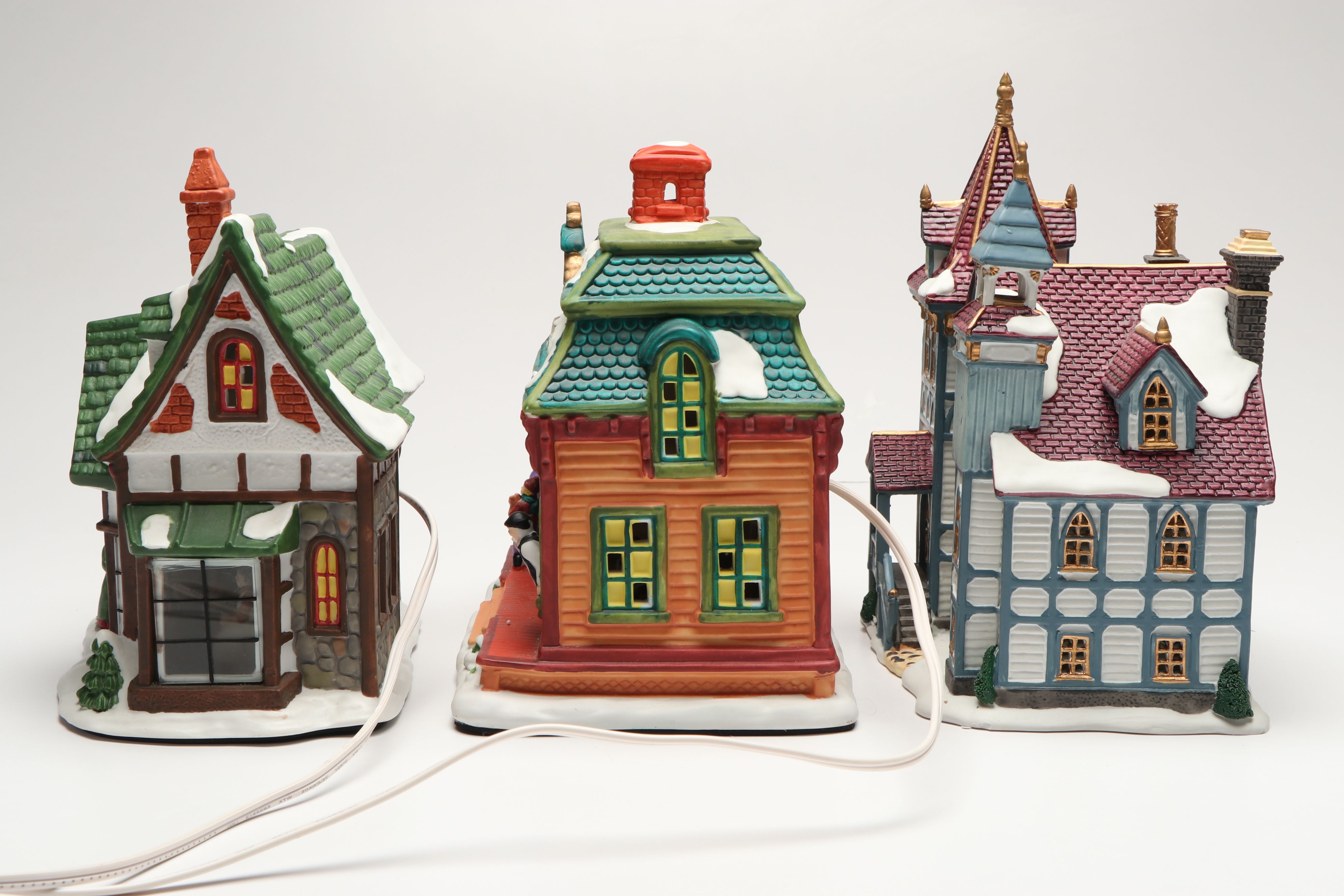 Dillards "Winter Glen Church" Porcelain Figurine with More Christmas Figurines