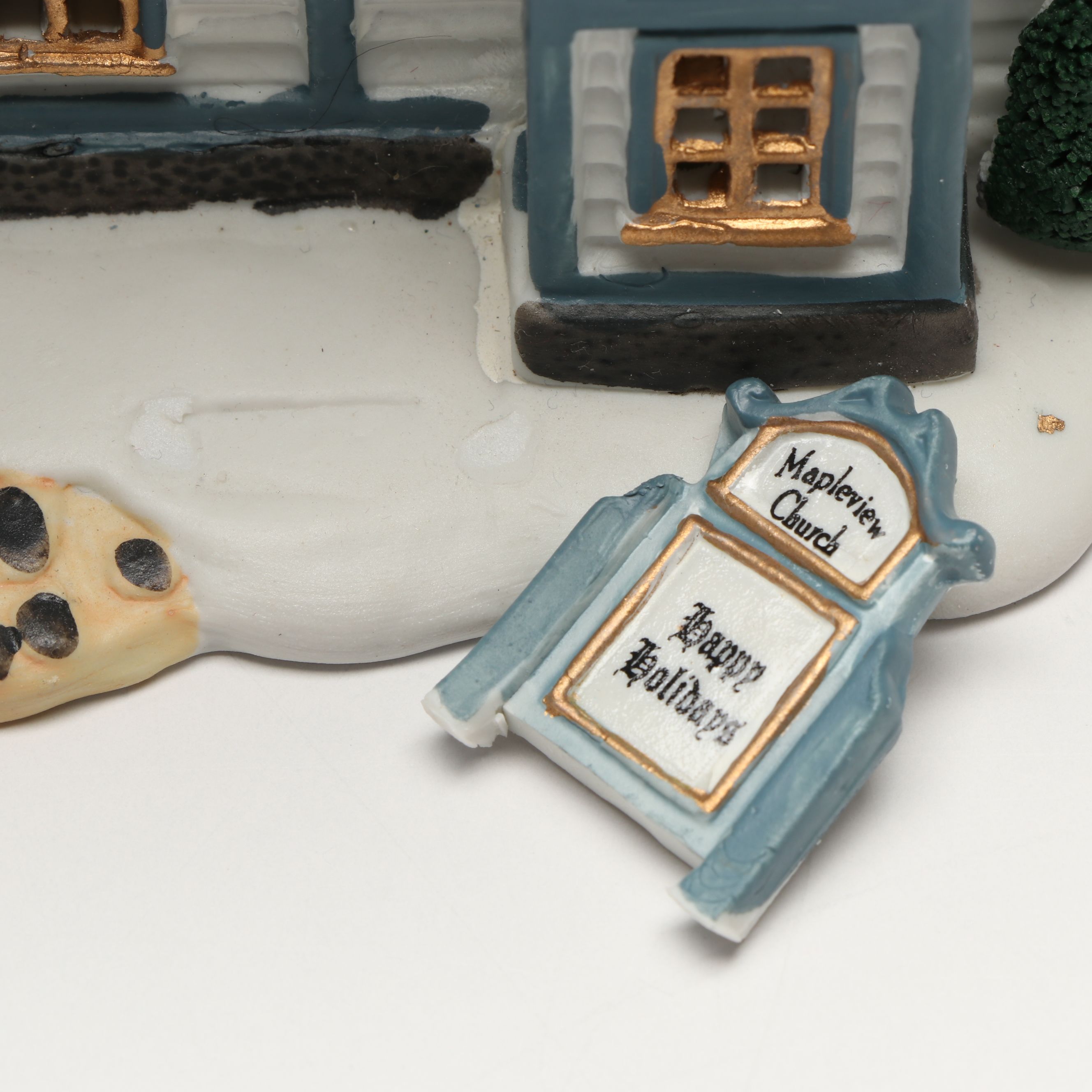 Dillards "Winter Glen Church" Porcelain Figurine with More Christmas Figurines