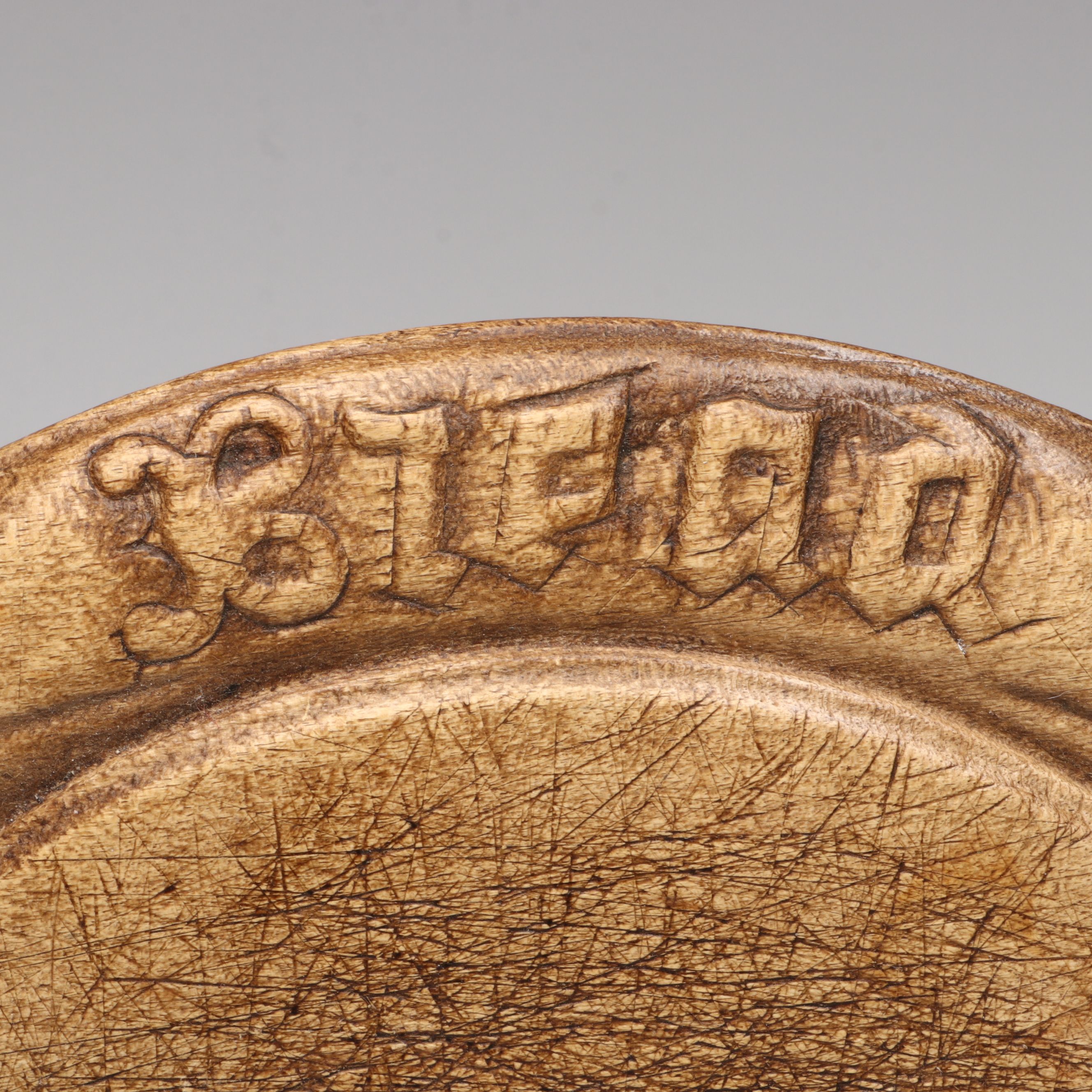 Carved Wooden Bread Board, Mid to Late 20th Century
