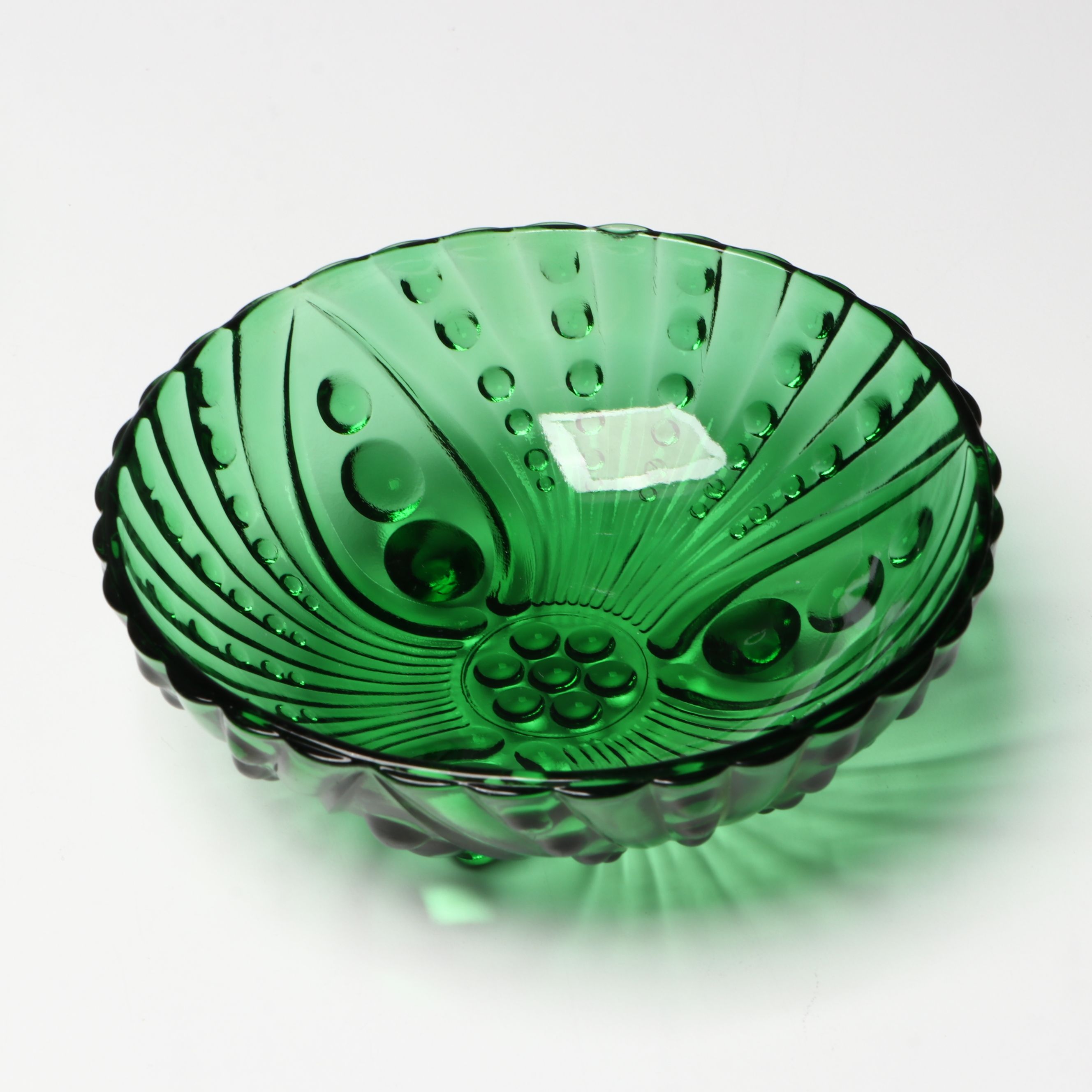 Anchor Hocking "Burple" Green Footed Serving and Dessert Bowls, Mid-20th C.