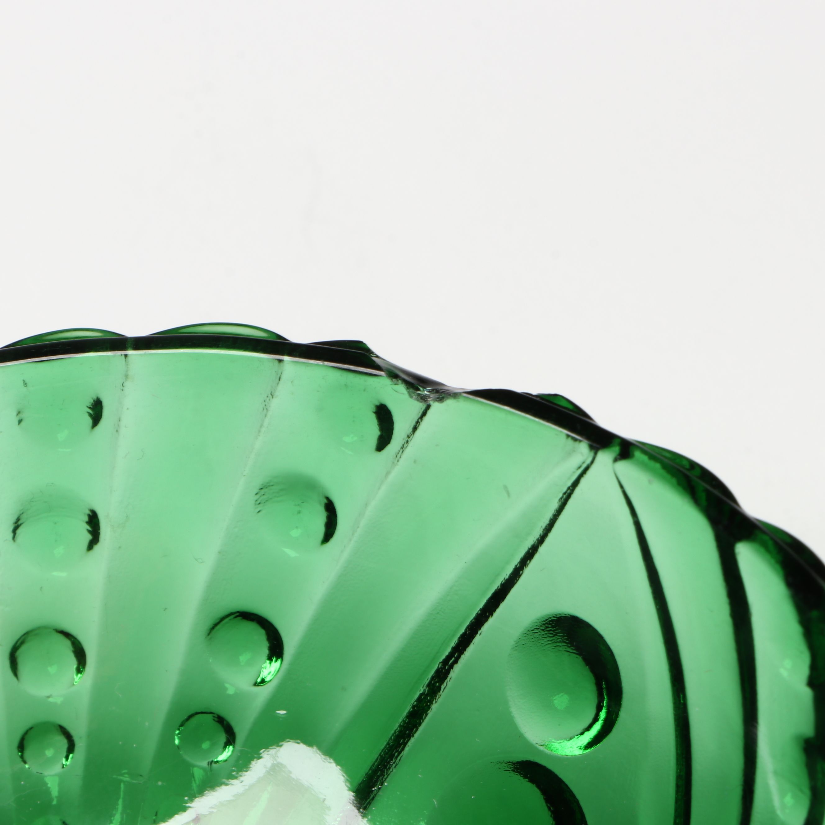 Anchor Hocking "Burple" Green Footed Serving and Dessert Bowls, Mid-20th C.