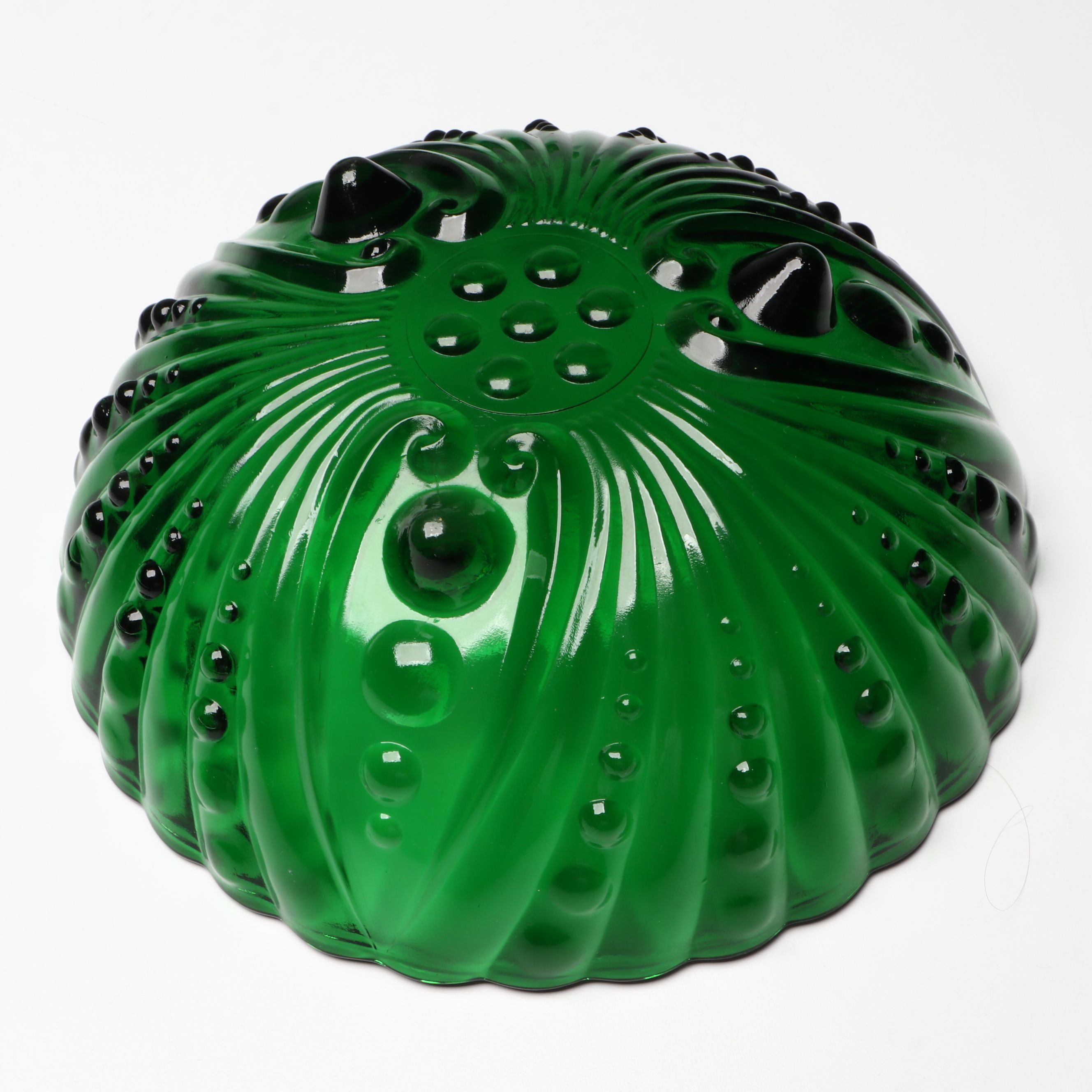 Anchor Hocking "Burple" Green Footed Serving and Dessert Bowls, Mid-20th C.