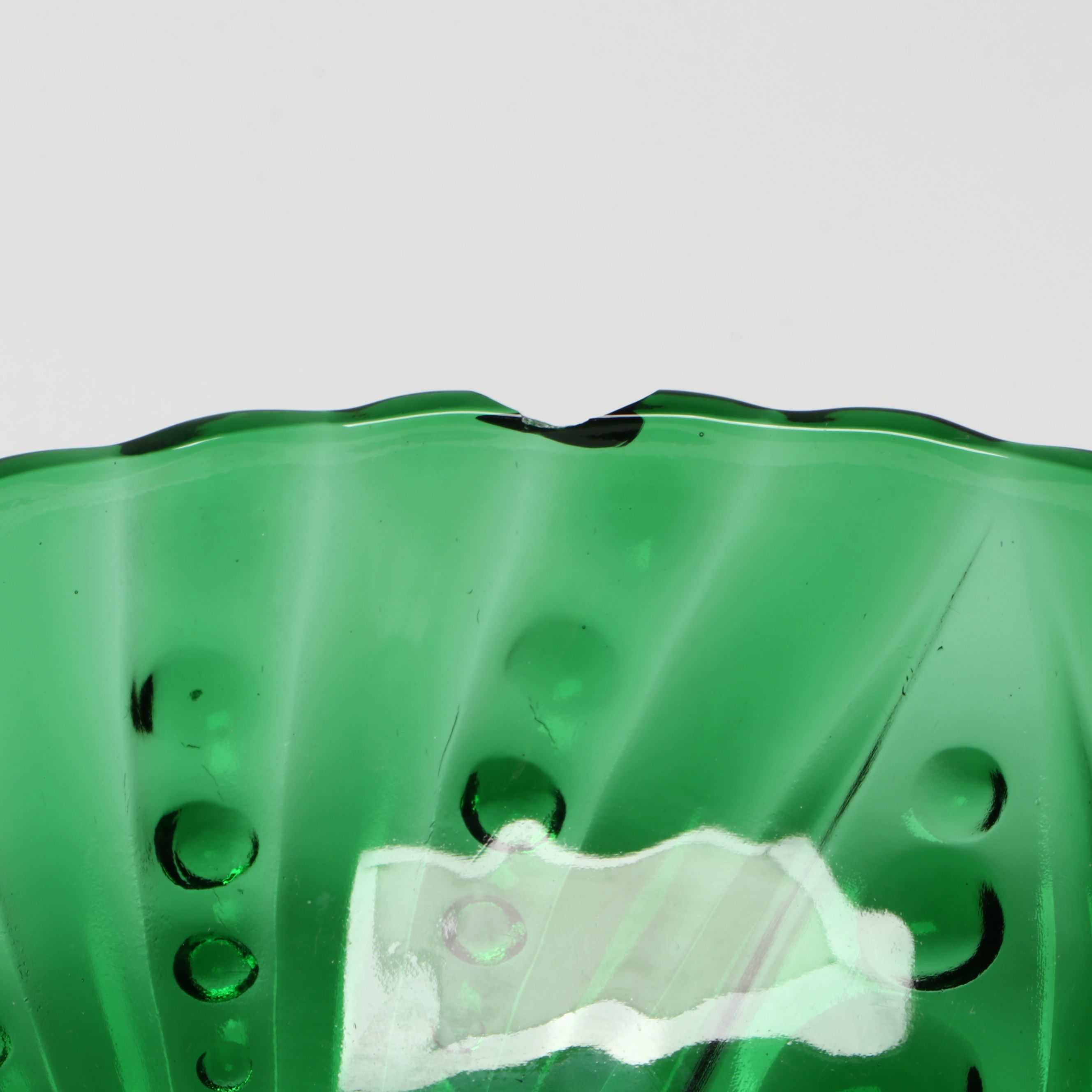 Anchor Hocking "Burple" Green Footed Serving and Dessert Bowls, Mid-20th C.