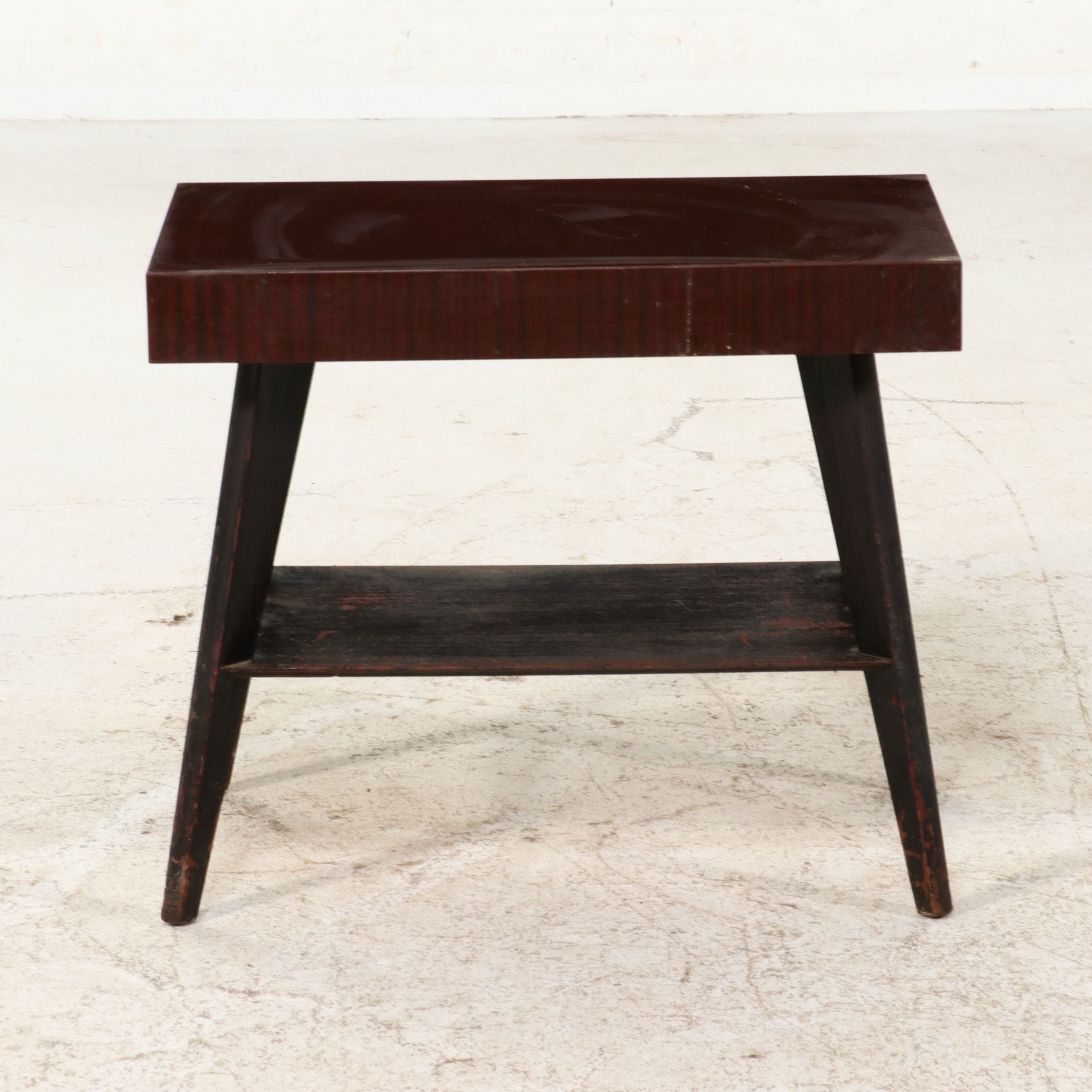 Mid Century Modern Mahogany Two-Tier Side Table, Mid-20th Century