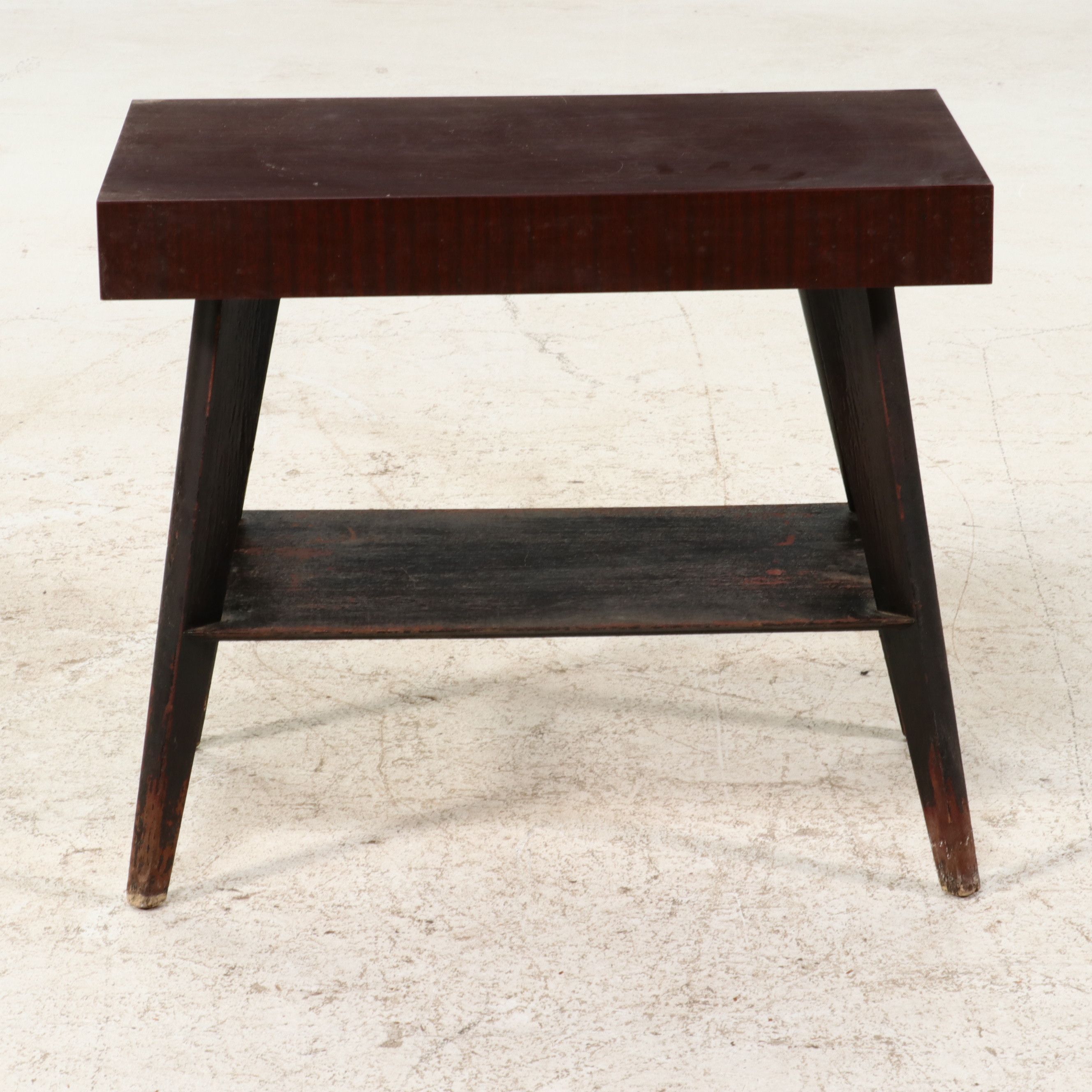 Mid Century Modern Mahogany Two-Tier Side Table, Mid-20th Century