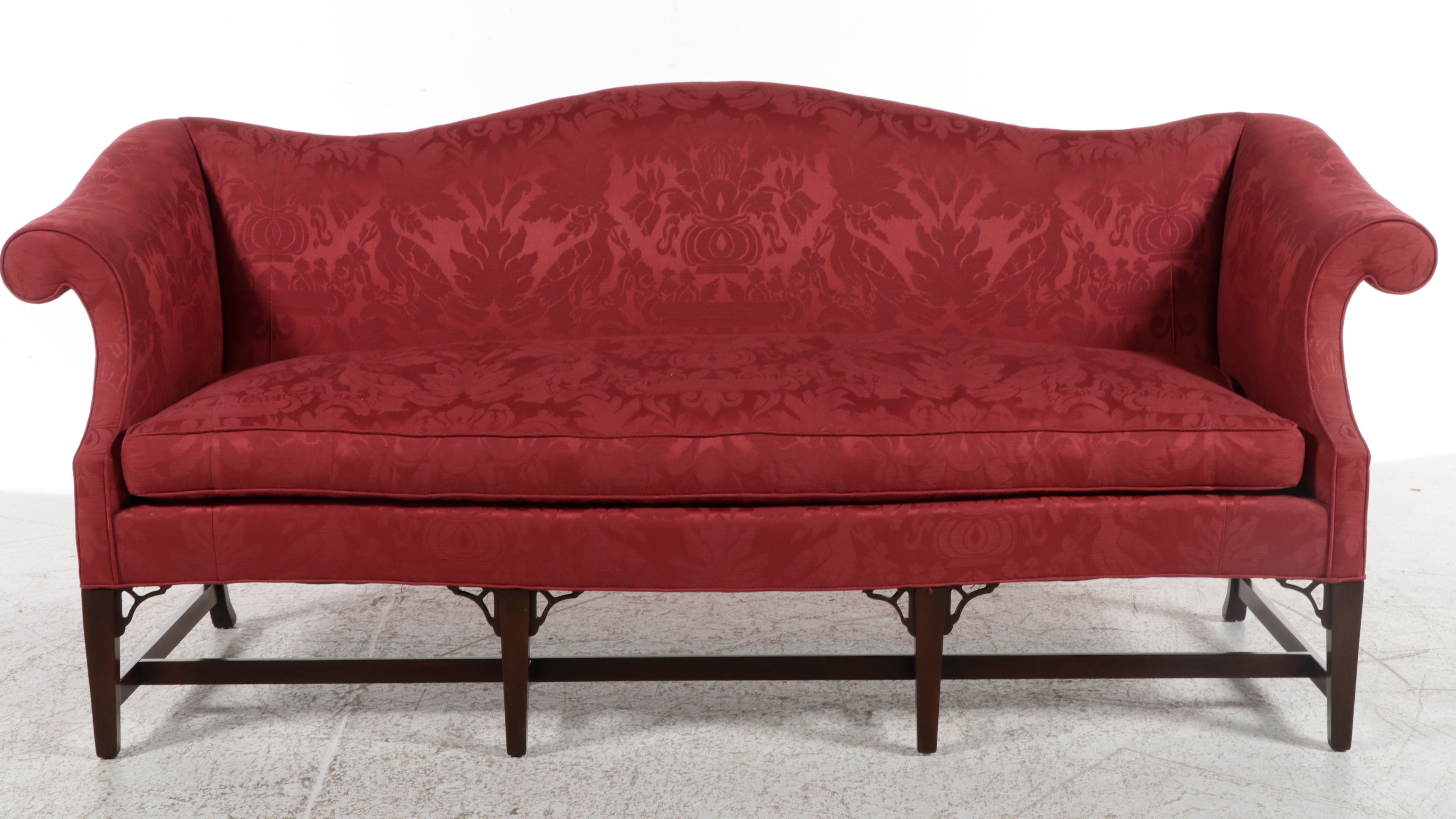 Hickory Chair Co. Chippendale Style Camelback Sofa