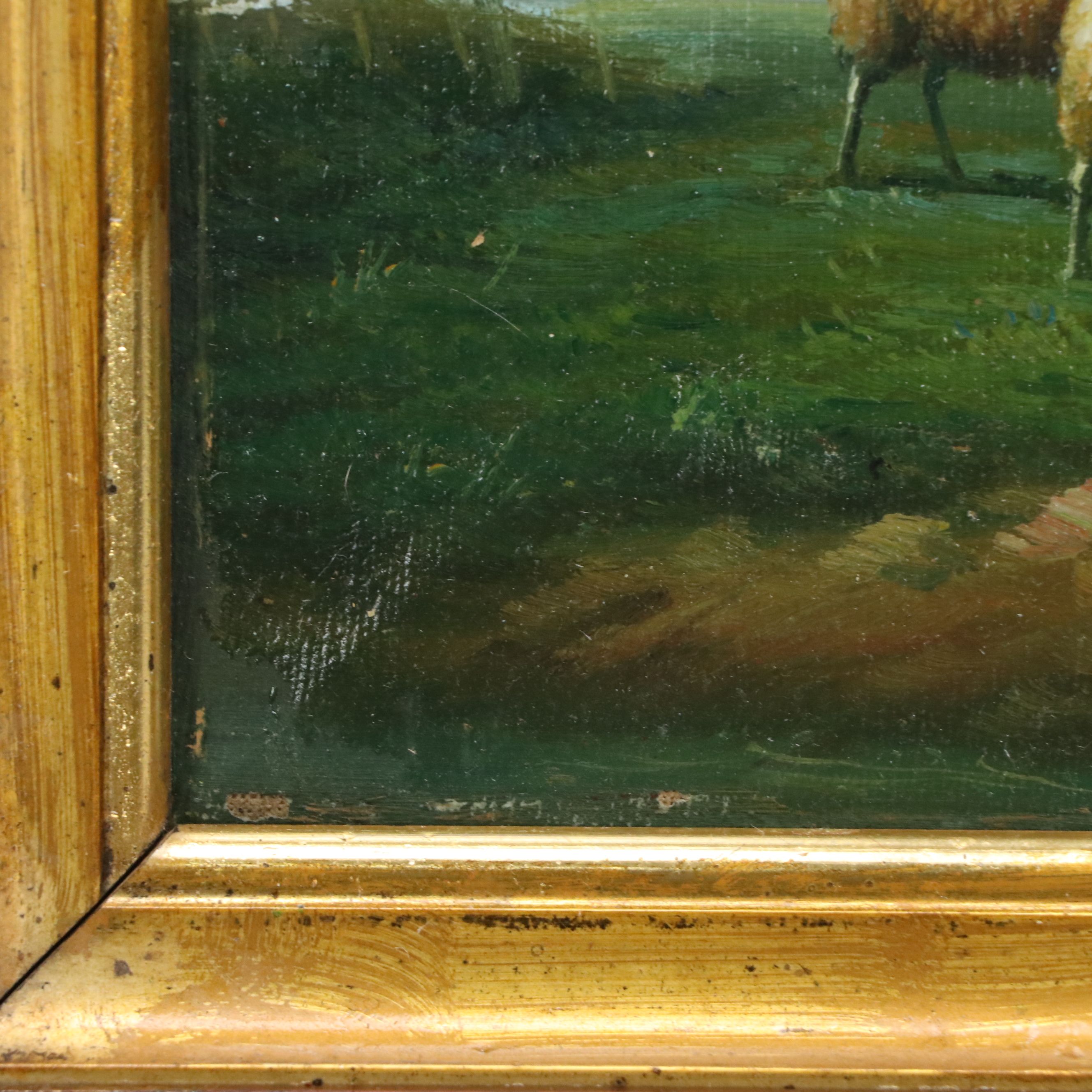 After Eugène Joseph Verboeckhoven Oil Painting "In the Meadow"