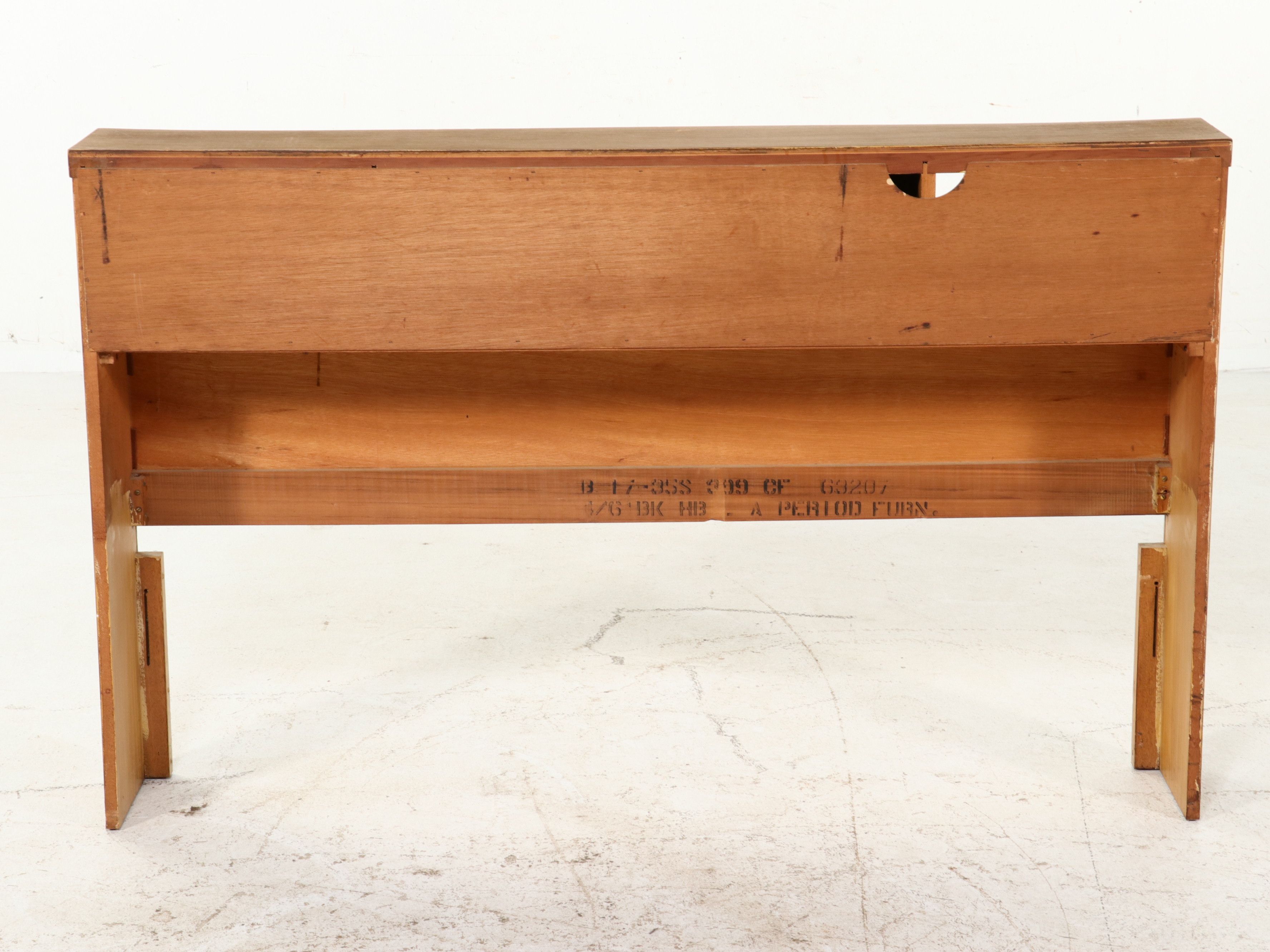 L.A. Period Furniture"Starline" Blonde Birch Bookcase Headboard, 1950s