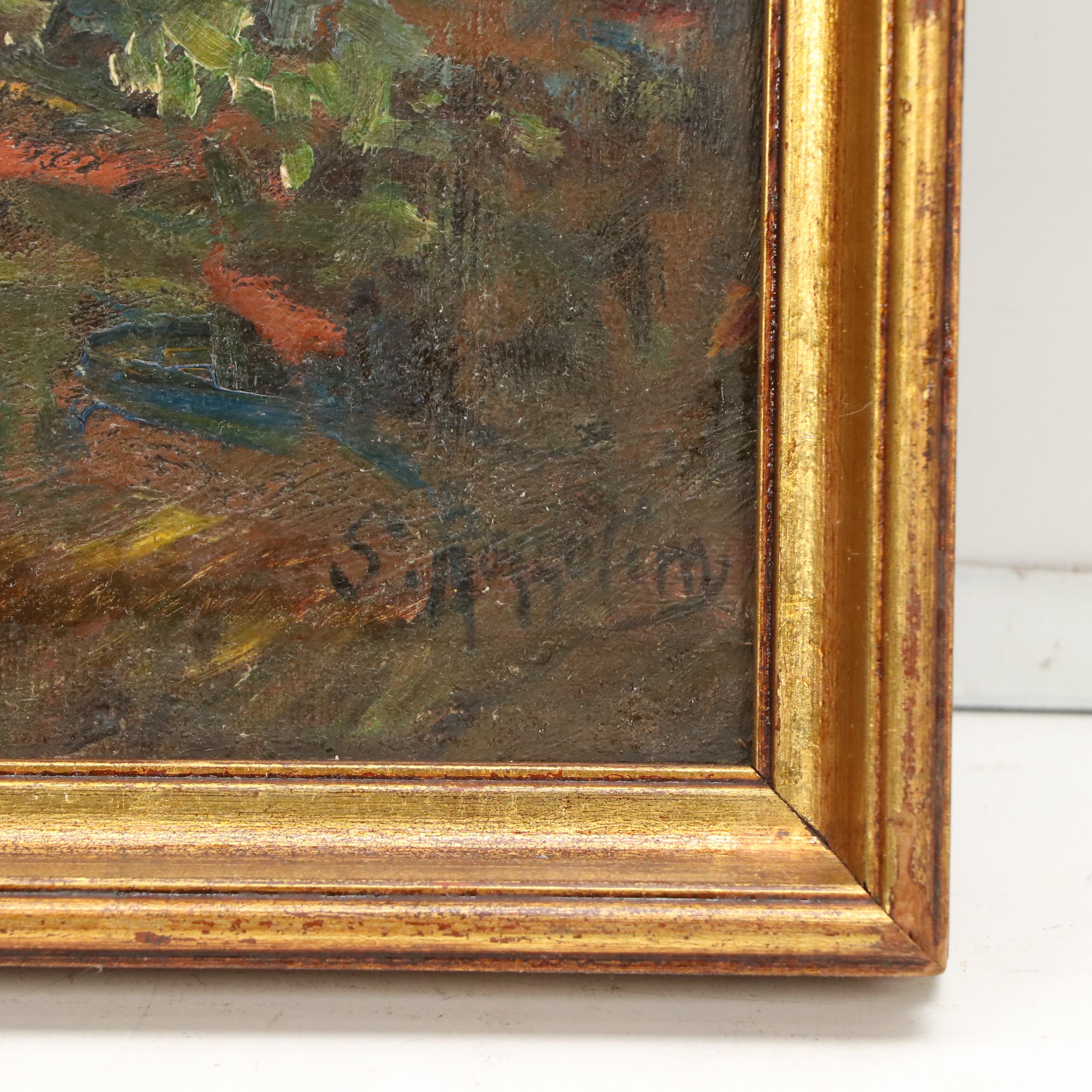 Impressionist Landscape Oil Painting, Early 20th Century