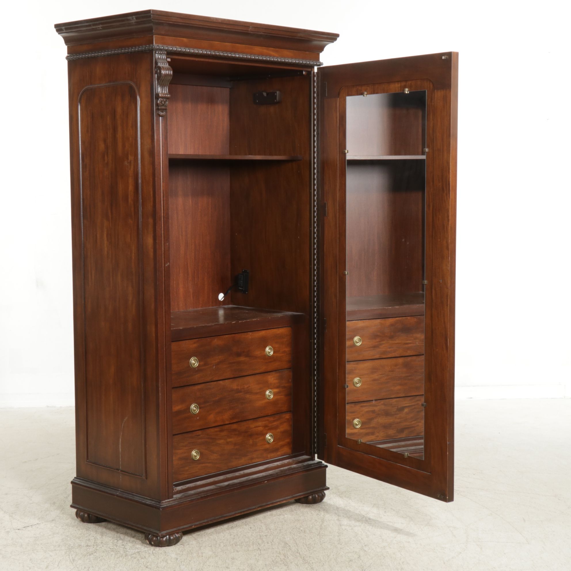 Bernhardt Mahogany Entertainment Armoire, 21st Century