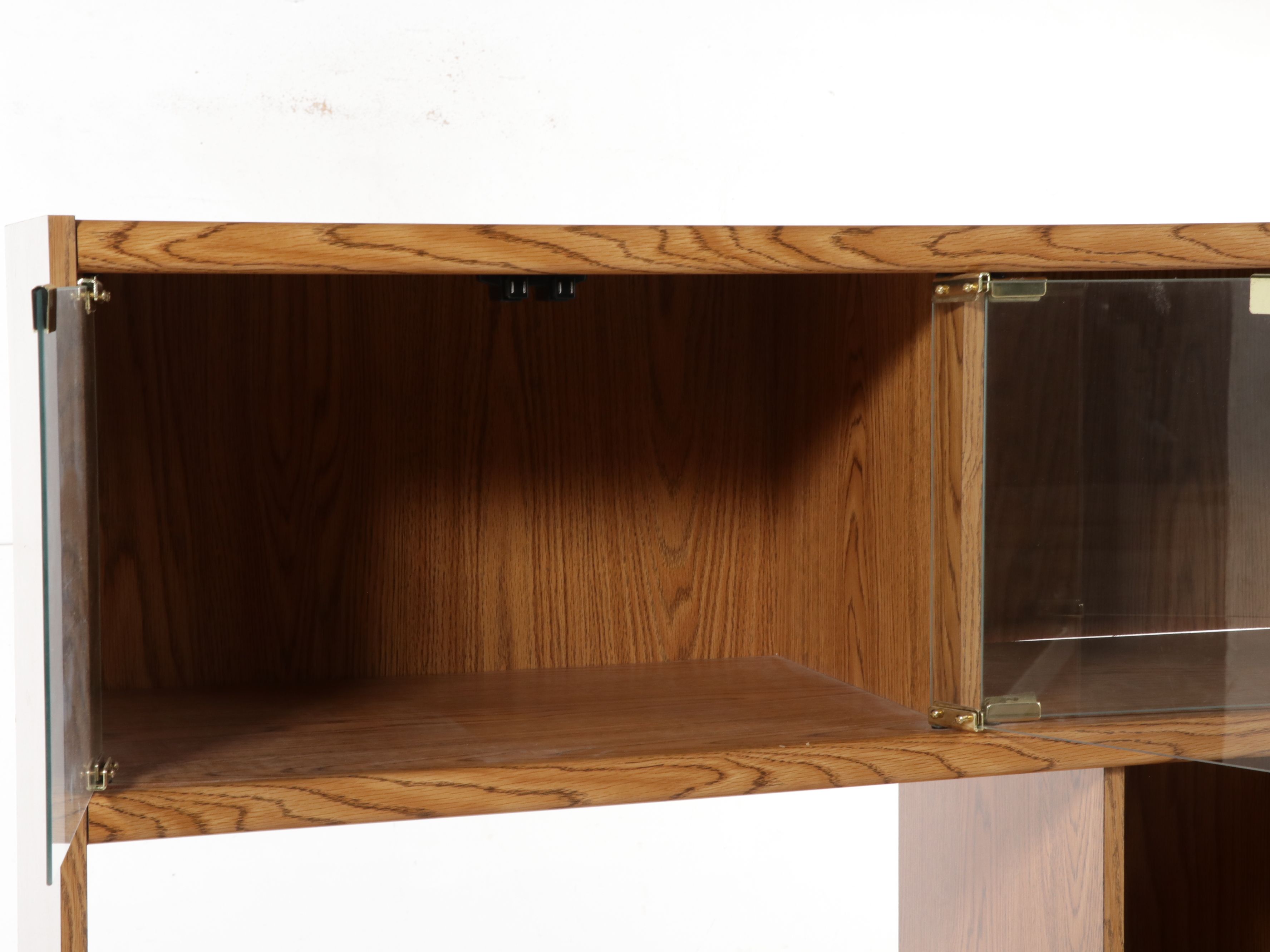 O'Sullivan Oak Finish Entertainment Center, Late 20th Century