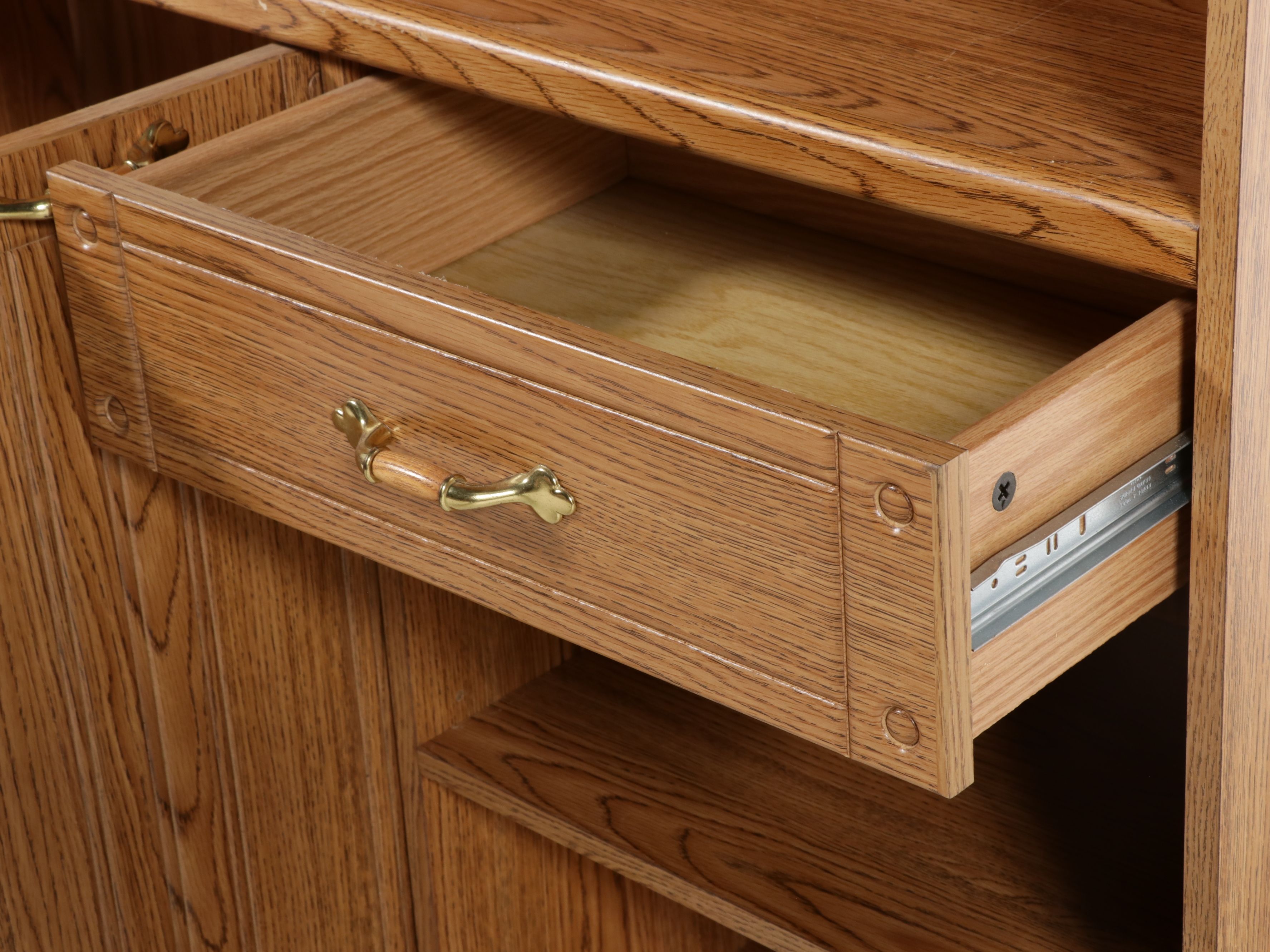 O'Sullivan Oak Finish Entertainment Center, Late 20th Century