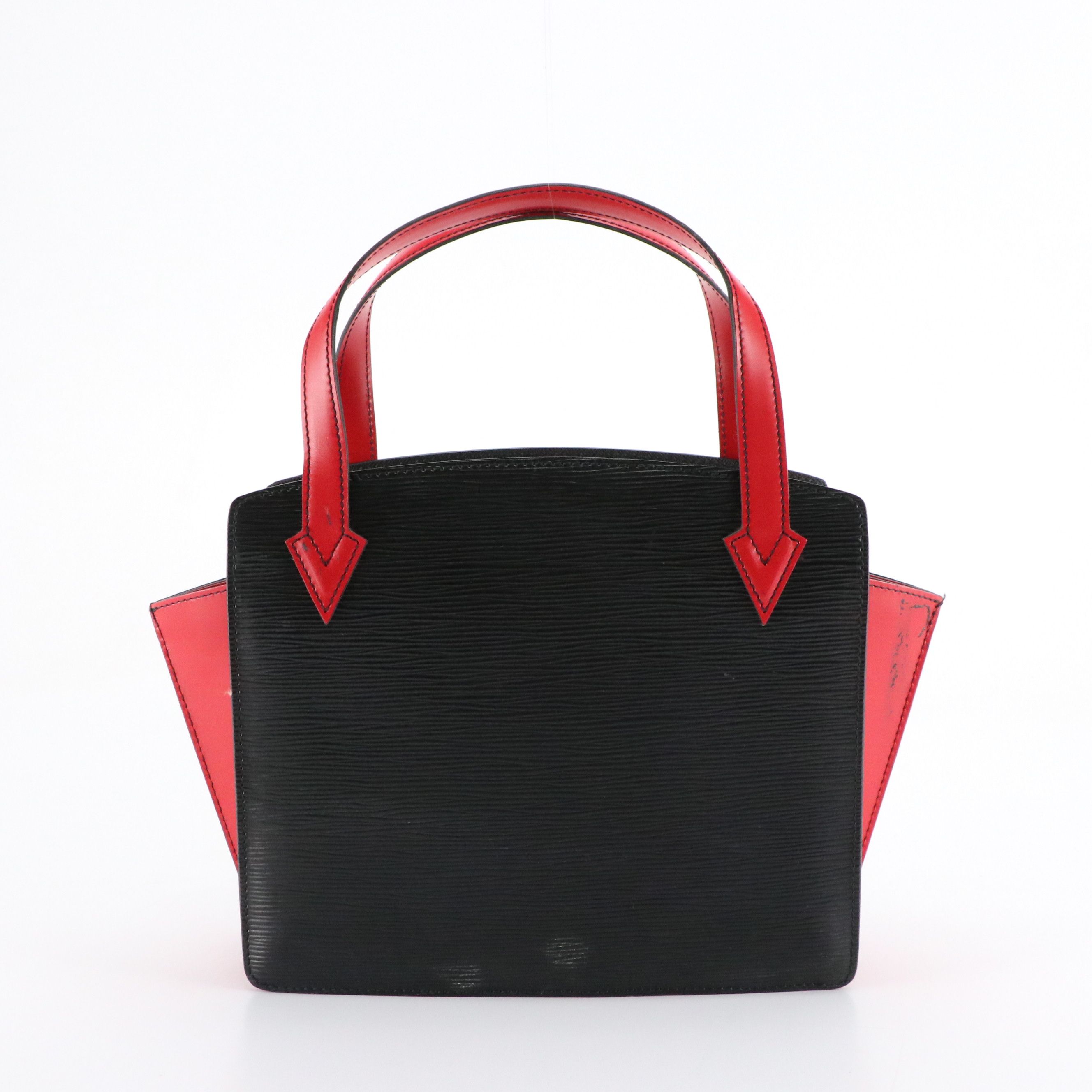 Louis Vuitton Varenne Tote Bag in Colorblock Black Epi/Red Smooth Leather