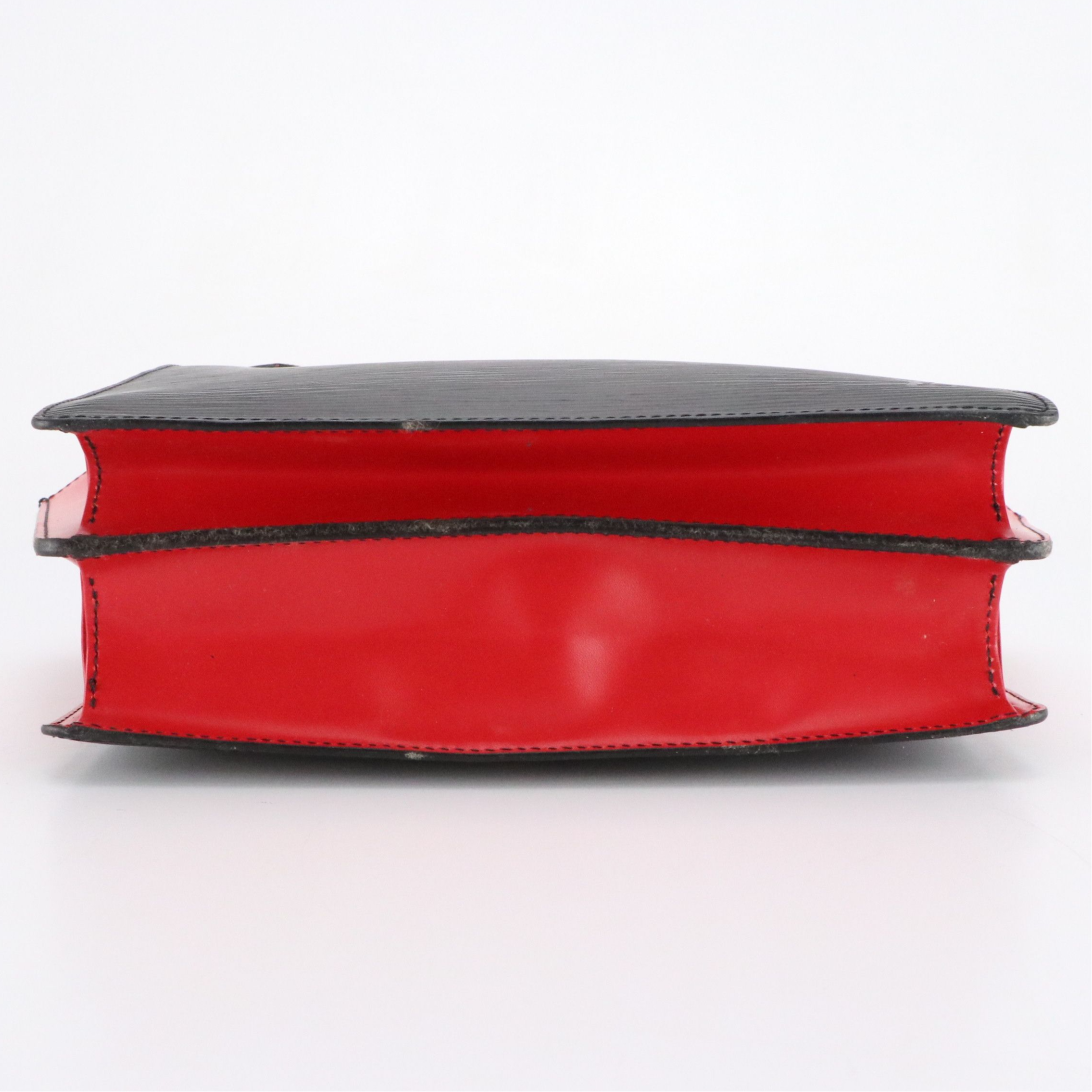 Louis Vuitton Varenne Tote Bag in Colorblock Black Epi/Red Smooth Leather