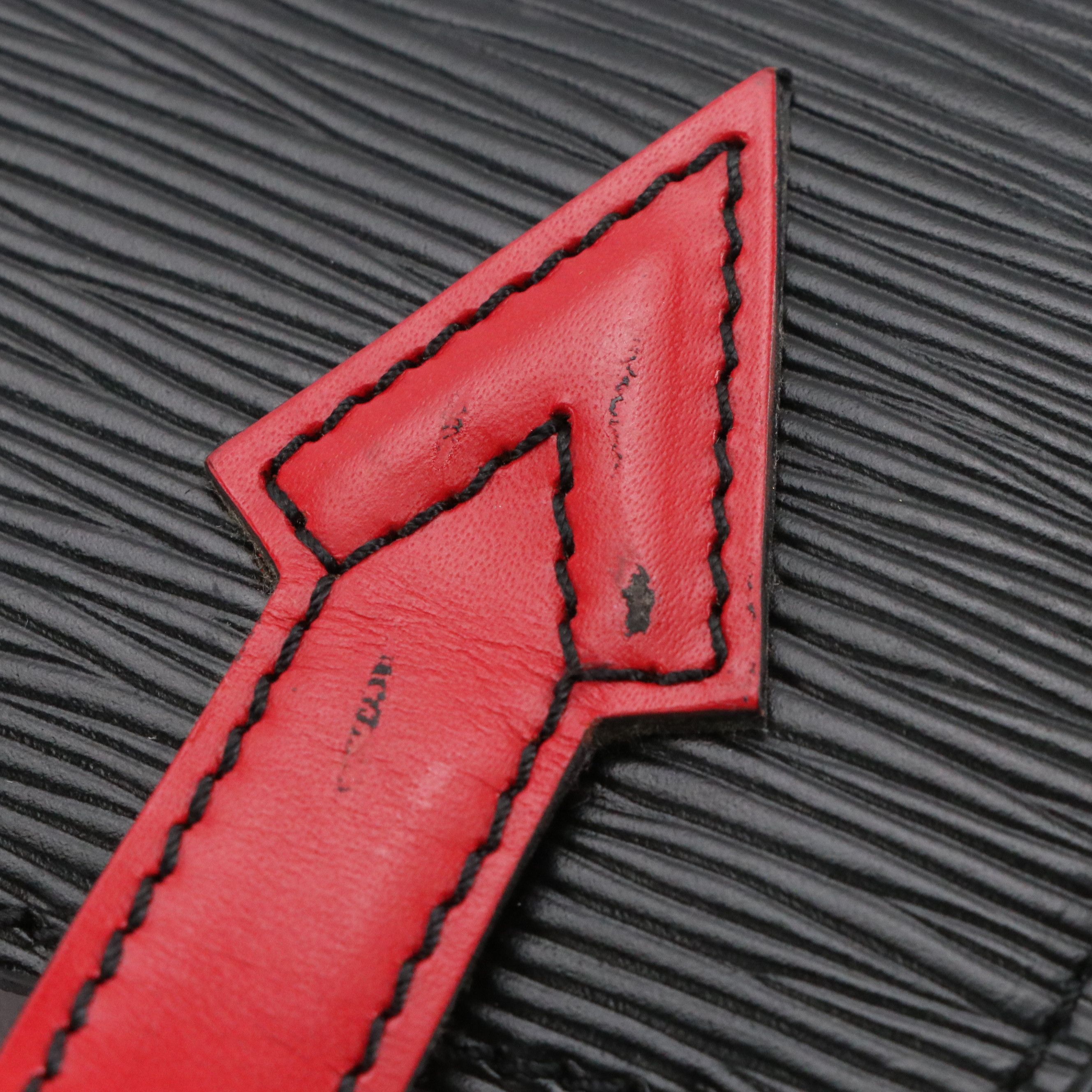 Louis Vuitton Varenne Tote Bag in Colorblock Black Epi/Red Smooth Leather