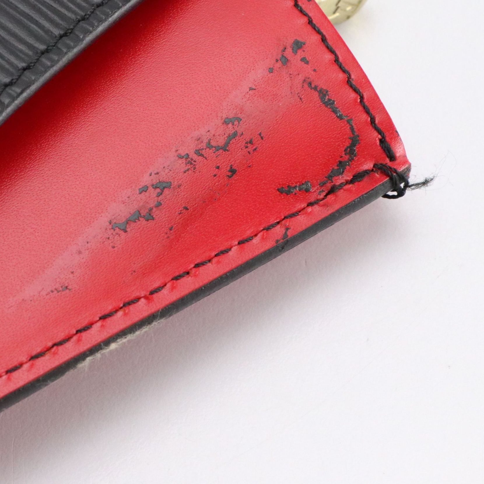 Louis Vuitton Varenne Tote Bag in Colorblock Black Epi/Red Smooth Leather