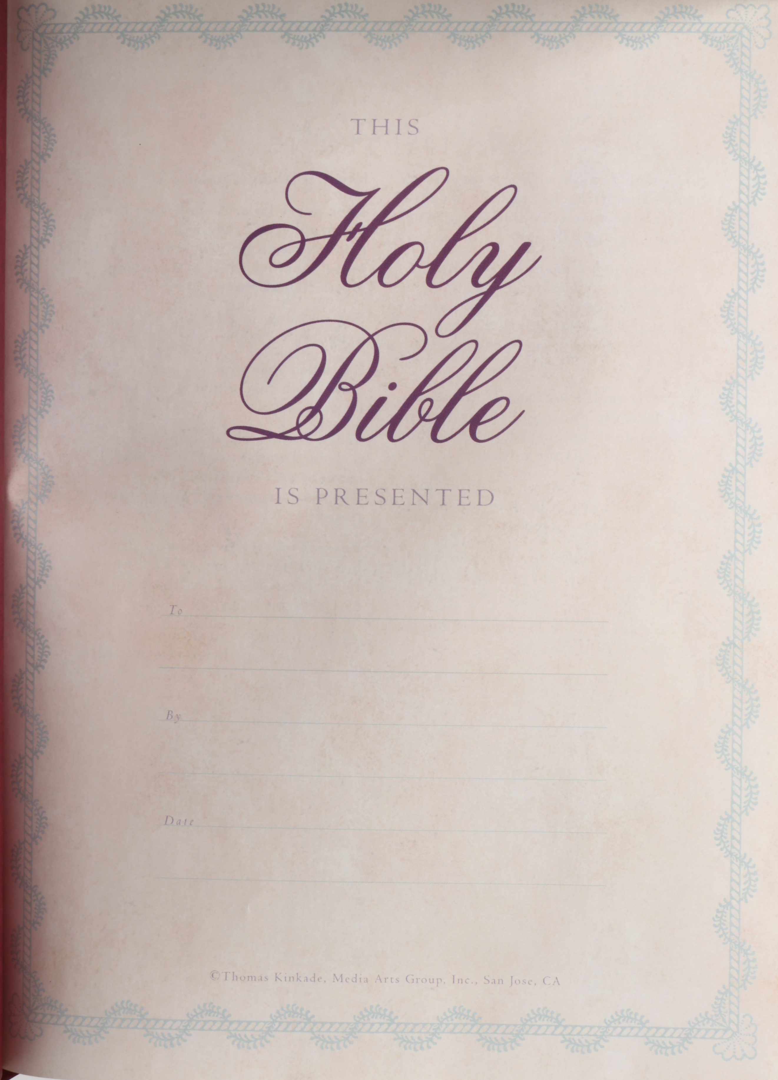 Thomas Kinkade Illustrated "Holy Bible" and "NASB Super Giant Print Bible"