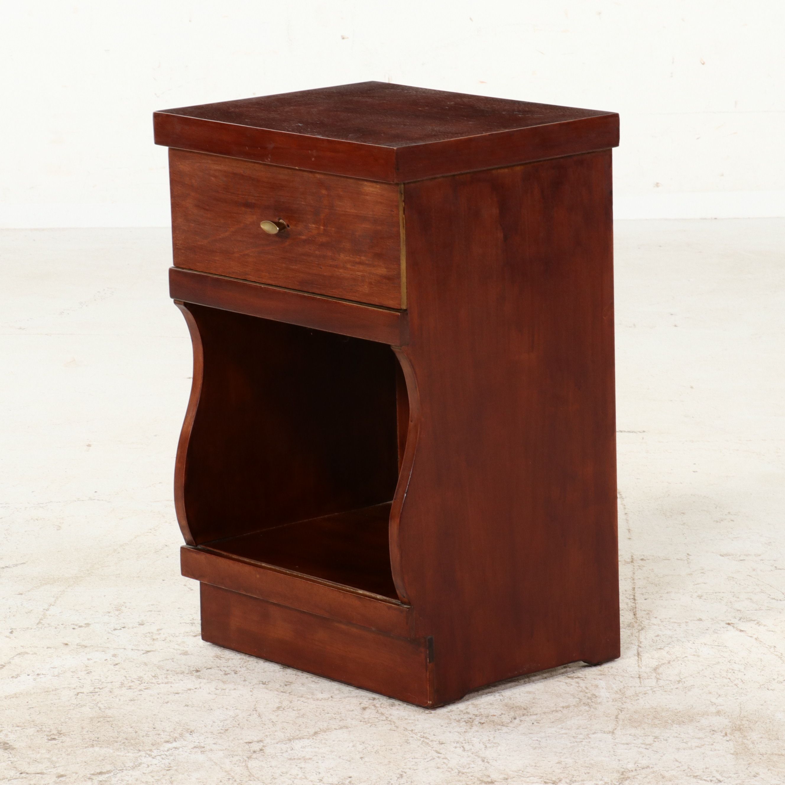 Mid Century Modern Biedermeier Style Nightstand, Mid-20th Century