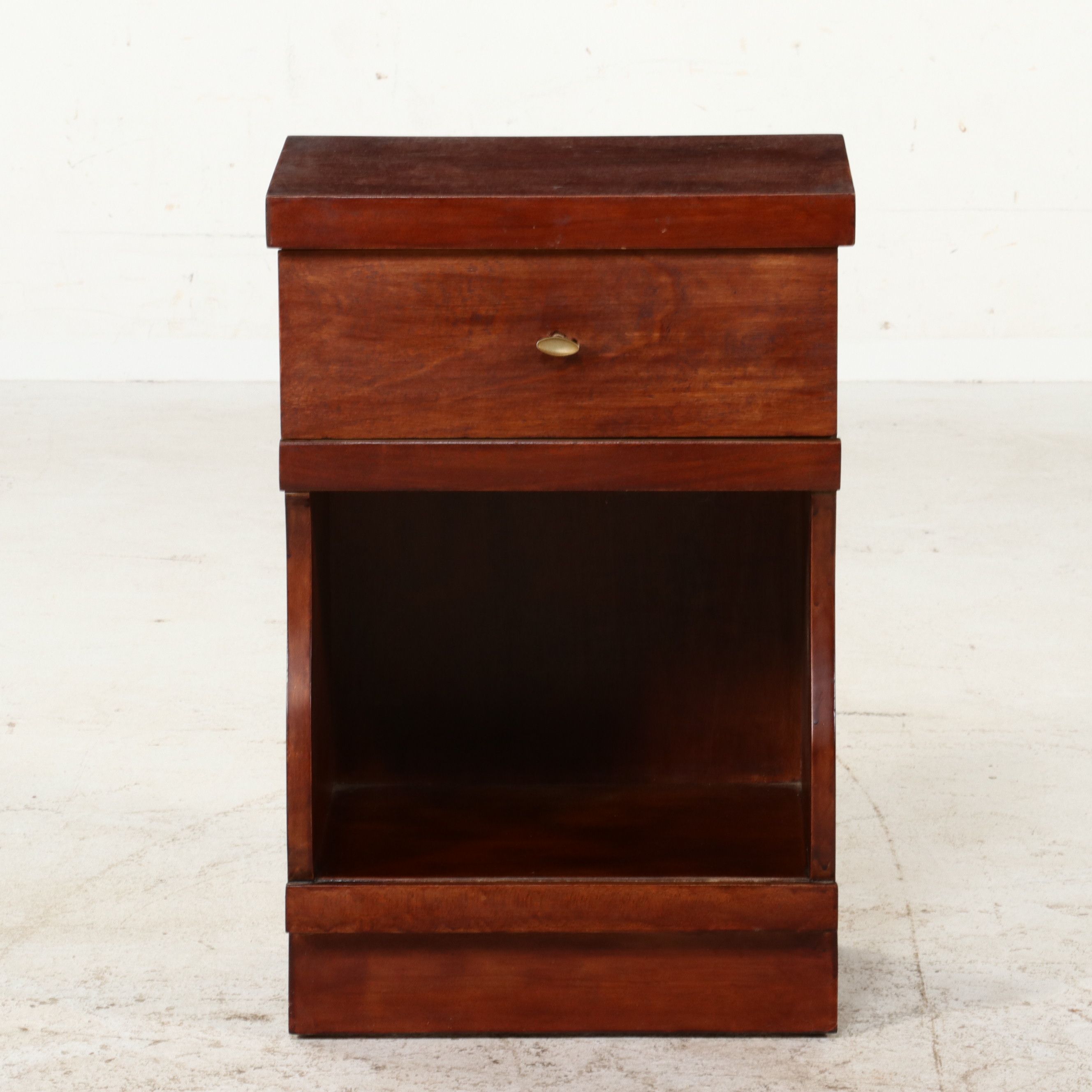 Mid Century Modern Biedermeier Style Nightstand, Mid-20th Century