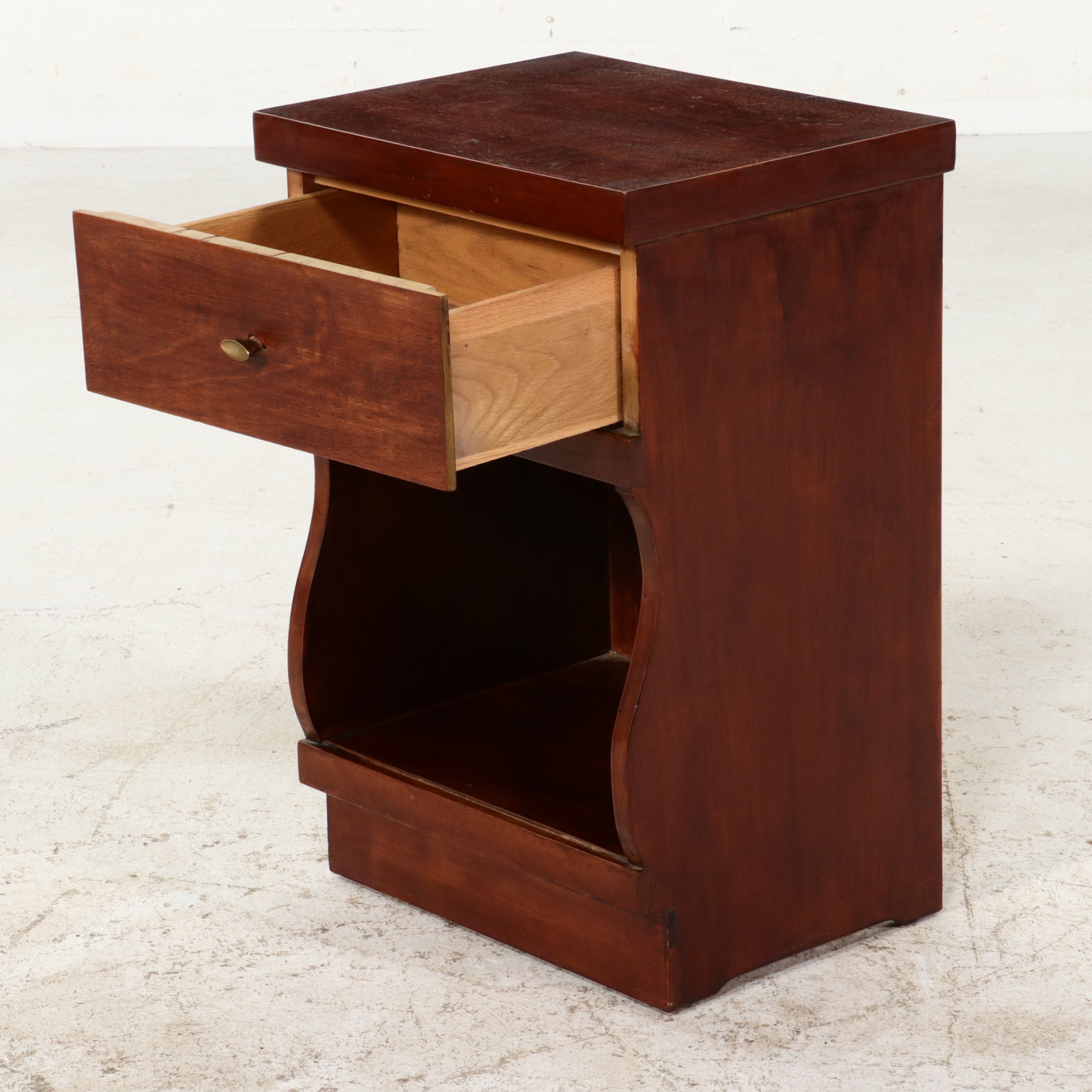 Mid Century Modern Biedermeier Style Nightstand, Mid-20th Century