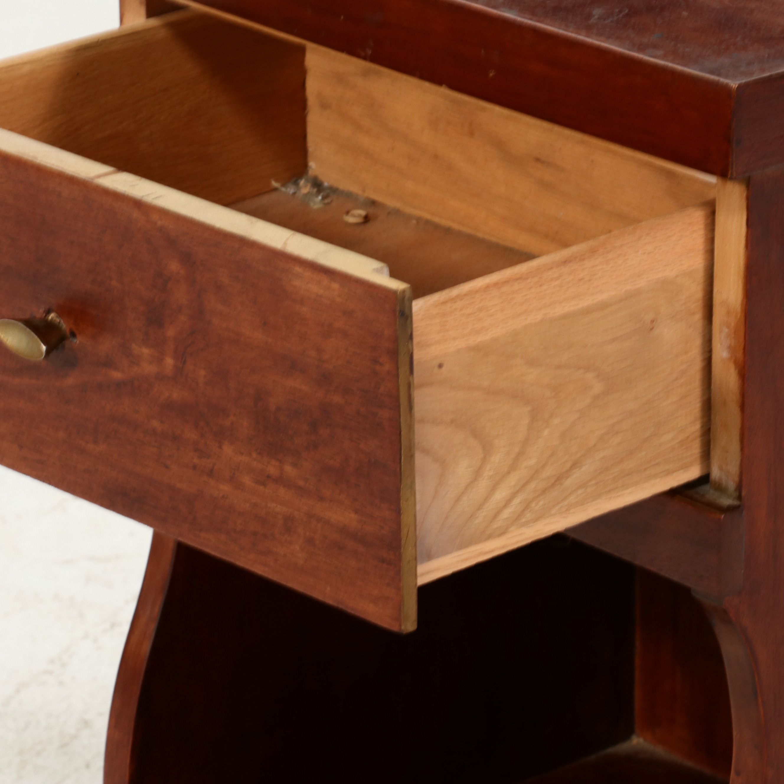 Mid Century Modern Biedermeier Style Nightstand, Mid-20th Century