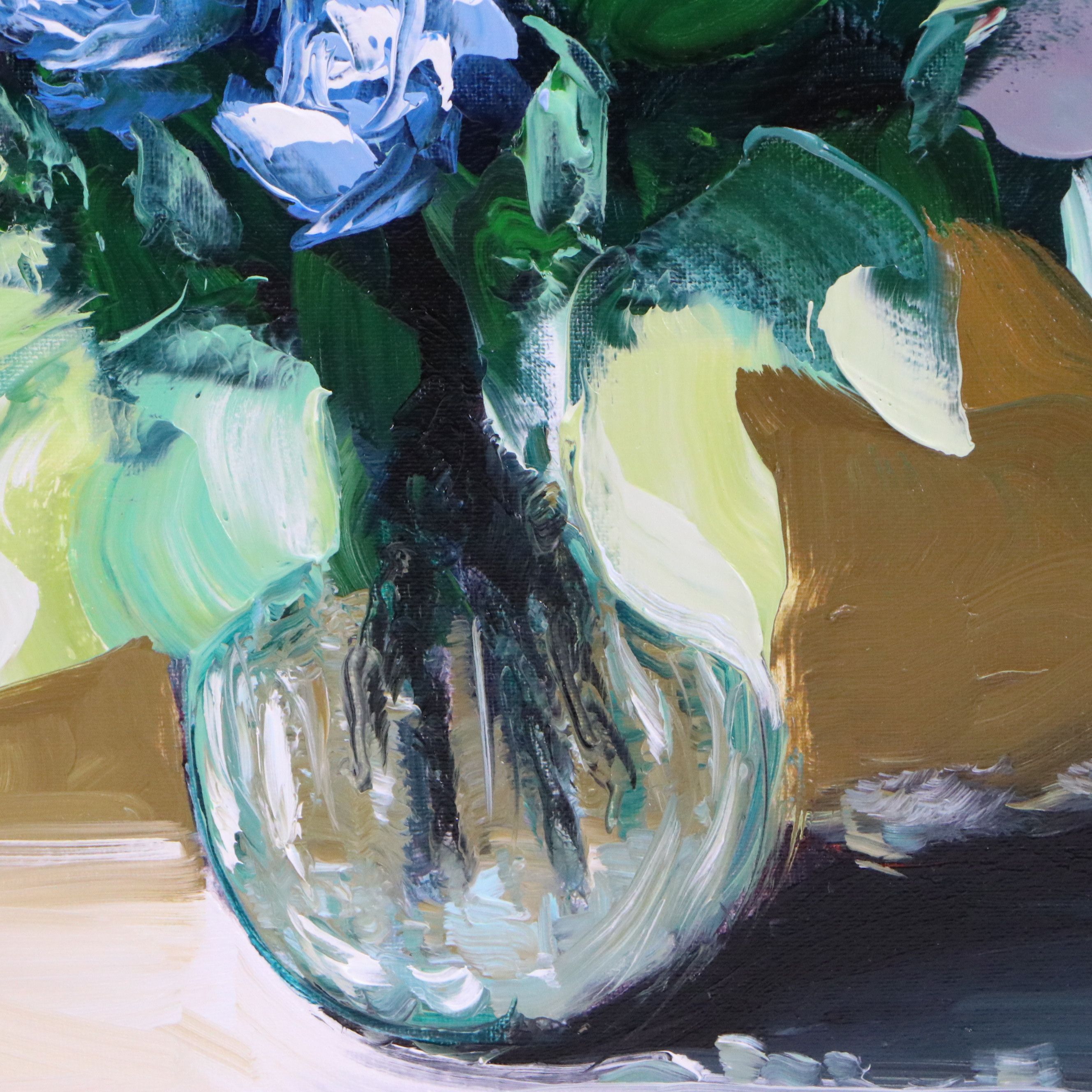 José M. Lima Floral Still Life Oil Painting, 2026