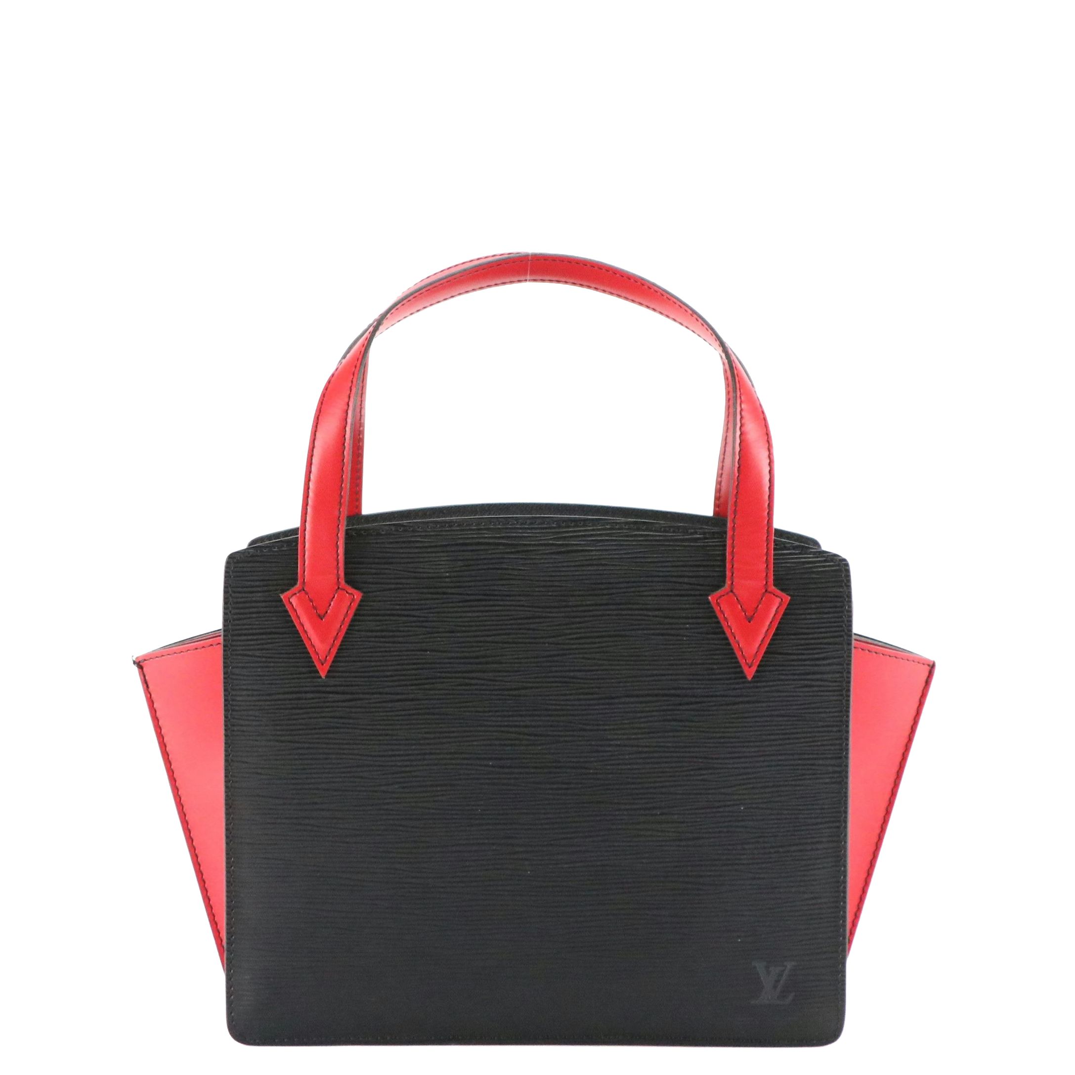Louis Vuitton Varenne Tote Bag in Colorblock Black Epi/Red Smooth Leather